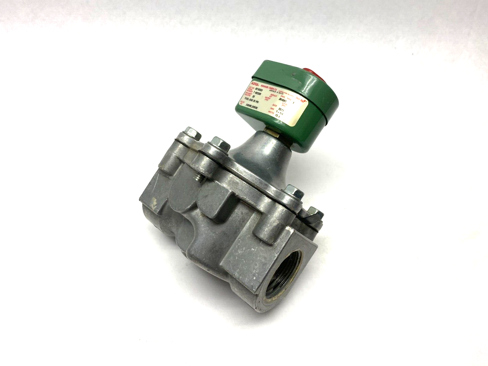 ASCO 8215C63 Red Hat Solenoid Valve 2-Way Normally Open 1-1/4" NPT 15.4W - Maverick Industrial Sales