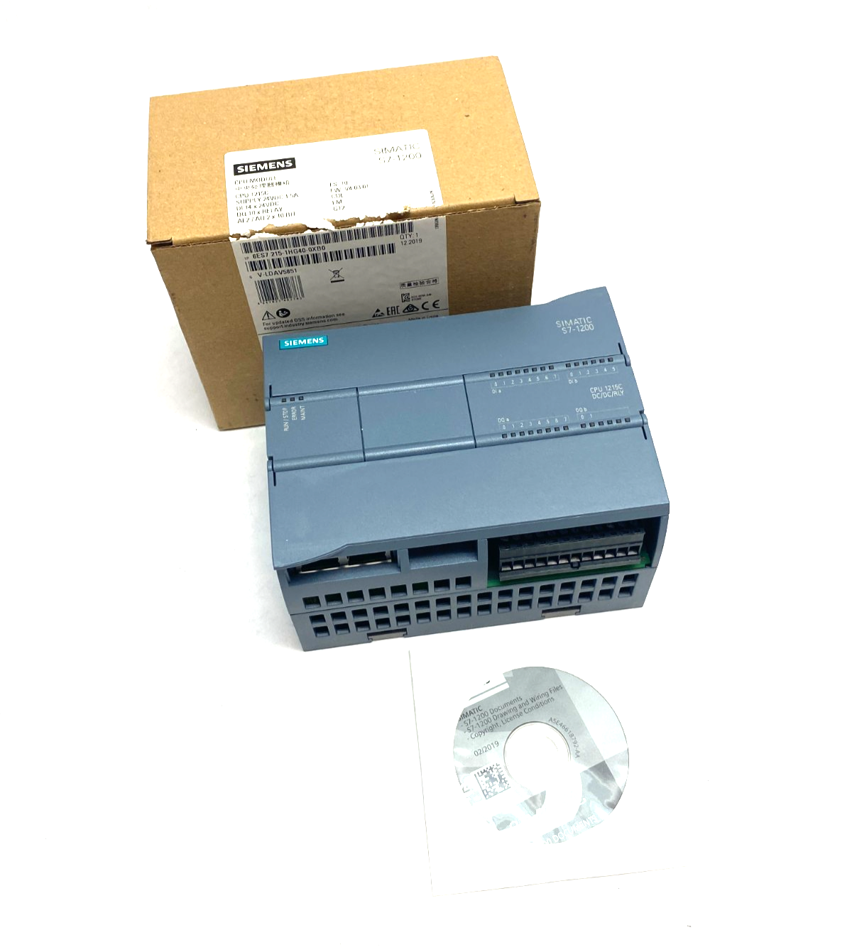 Siemens 6ES7 215-1HG40-0XB0 SIMATIC S7-1200 CPU Module DI 14x24VDC DQ 10x - Maverick Industrial Sales