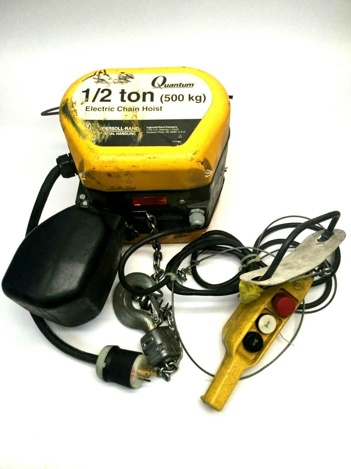 Ingersoll Rand Q50-1ND50E10-114CP Quantum Electric Chain Hoist 1/2 Ton - For parts or not working - Maverick Industrial Sales