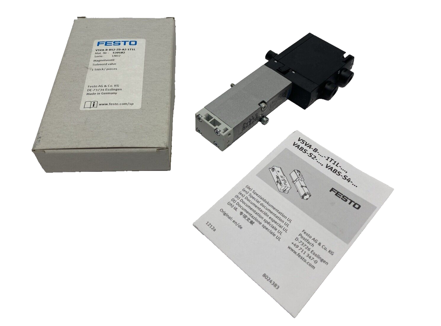 Festo VSVA-B-B52-ZD-A2-1T1L Air Solenoid Valve 5/2 539182 - Maverick Industrial Sales