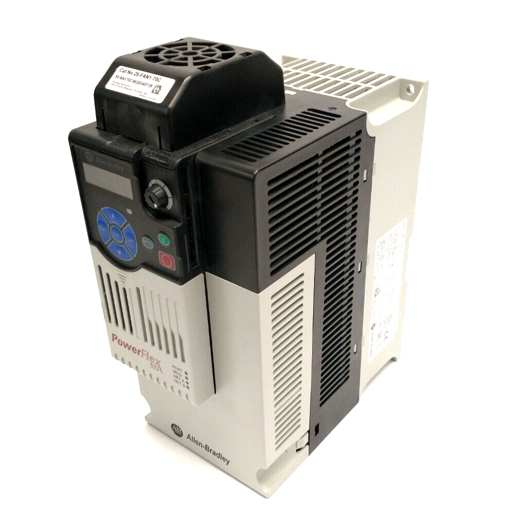 25A-D013N114 | Allen Bradley Ser. B PowerFlex 523 AC Drive 5.5kW 7.5HP 3PH 480V - Used - Maverick Industrial Sales