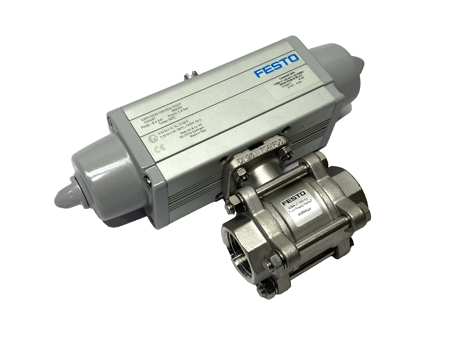 Festo VZBA-1"-GG-63-T-22-F0405-V4V4T-PS30-R-90-4-C Ball Valve Actuator 1758073 - Maverick Industrial Sales