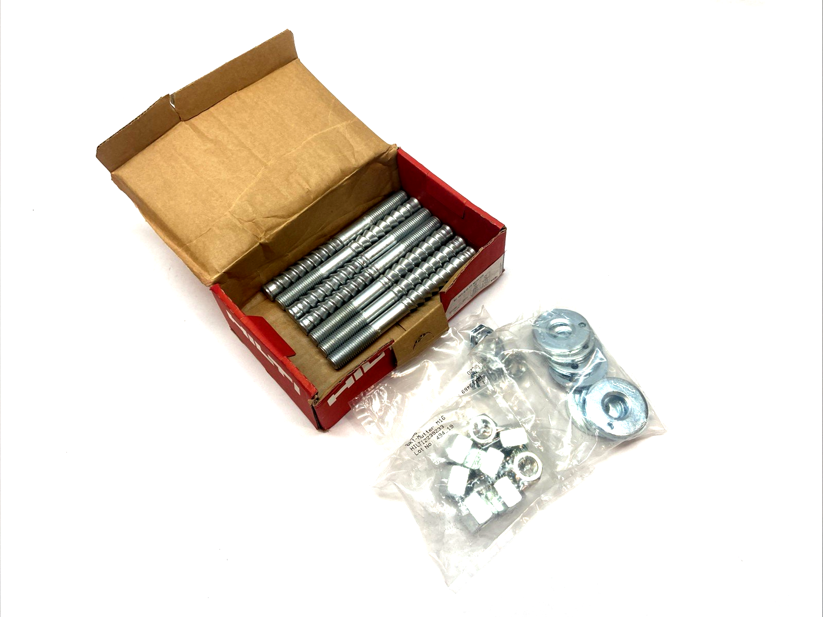 2139253 | Hilti 7x Anchor Rod M16 x 175mm Zinc-Plated HIT-Z-D TP MISSING 1x ROD - New – Open box - Maverick Industrial Sales
