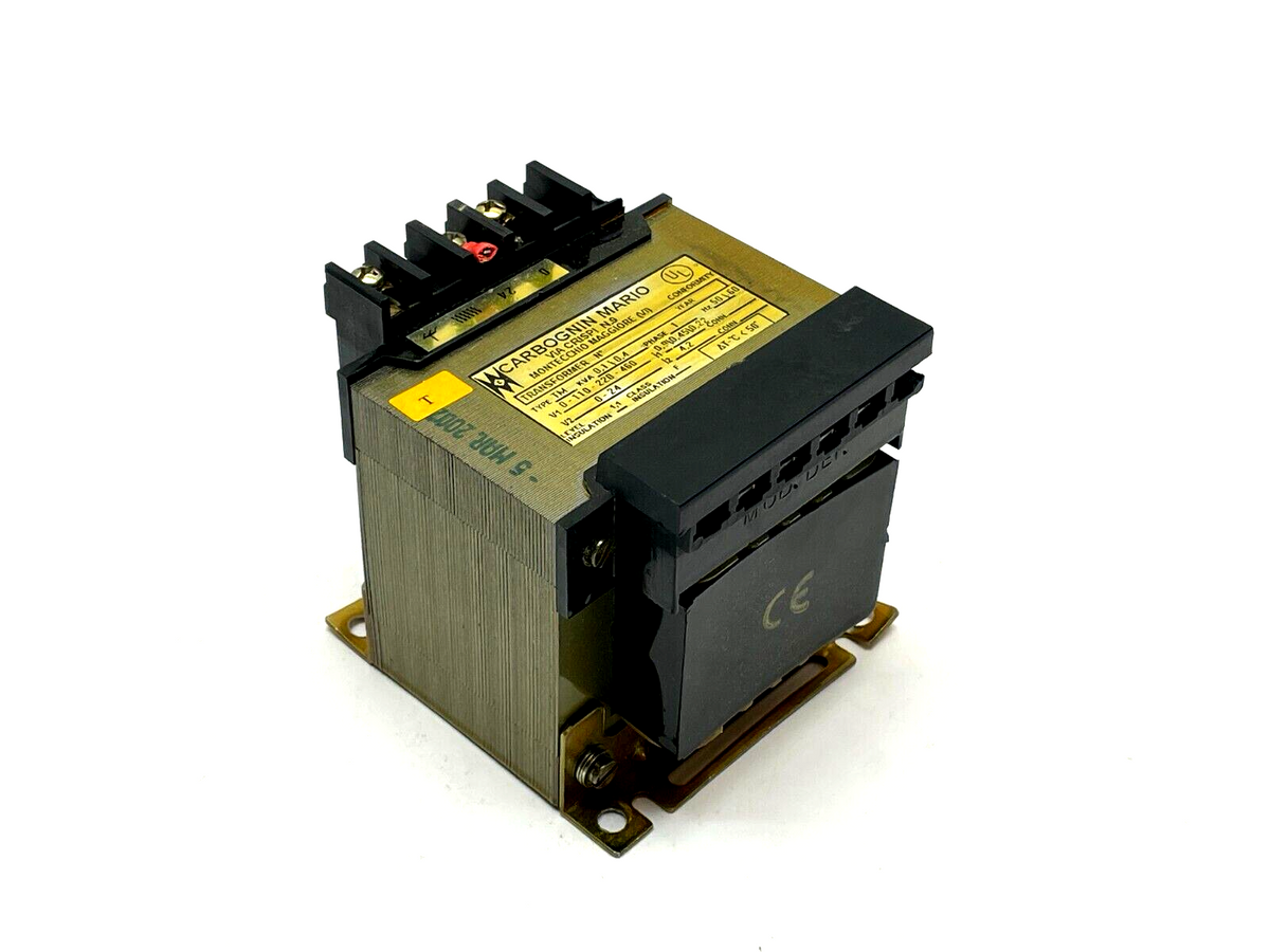 N.9 | Carbognin Mario Single Phase Transformer Type TM 0/110/220/460 50/60Hz - Maverick Industrial Sales