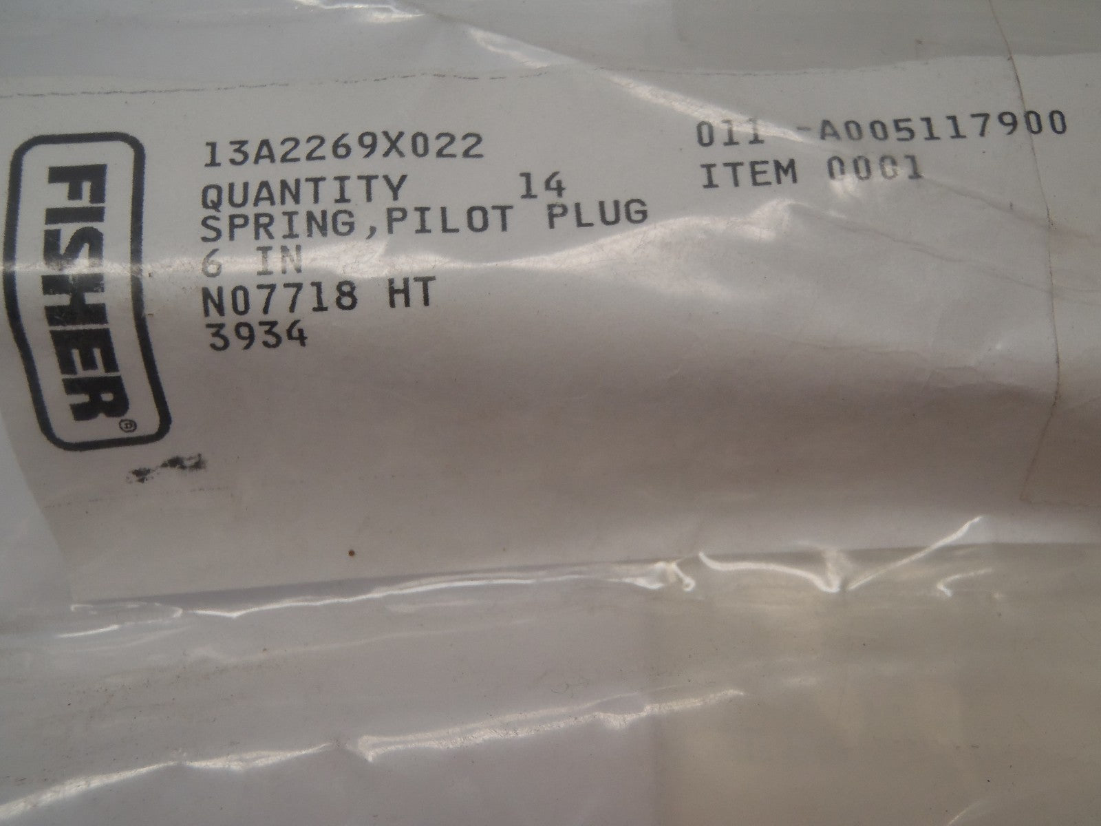 Fisher 13A2269X022 Spring, Pilot Plug 6" OD Approx 6-3/8” ID 5-1/8” - New – Open box - Maverick Industrial Sales