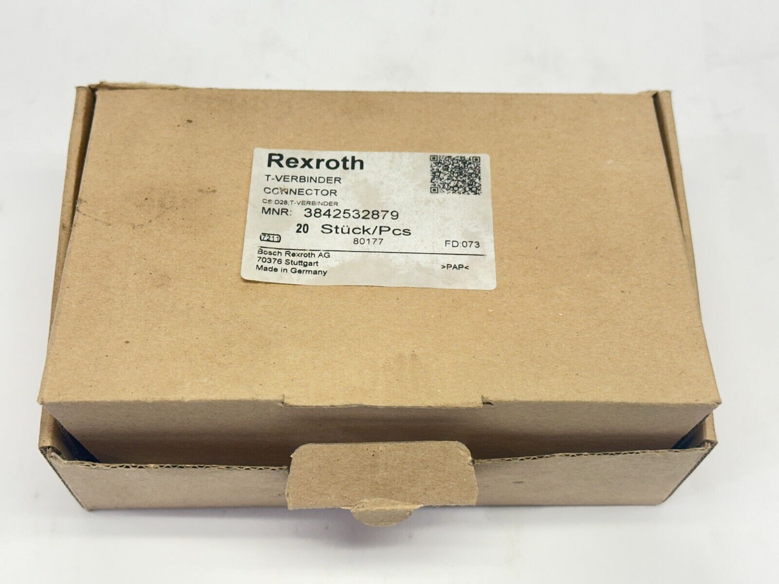 Bosch Rexroth 3842532879 T-Connector D28 PKG OF 20 - Maverick Industrial Sales