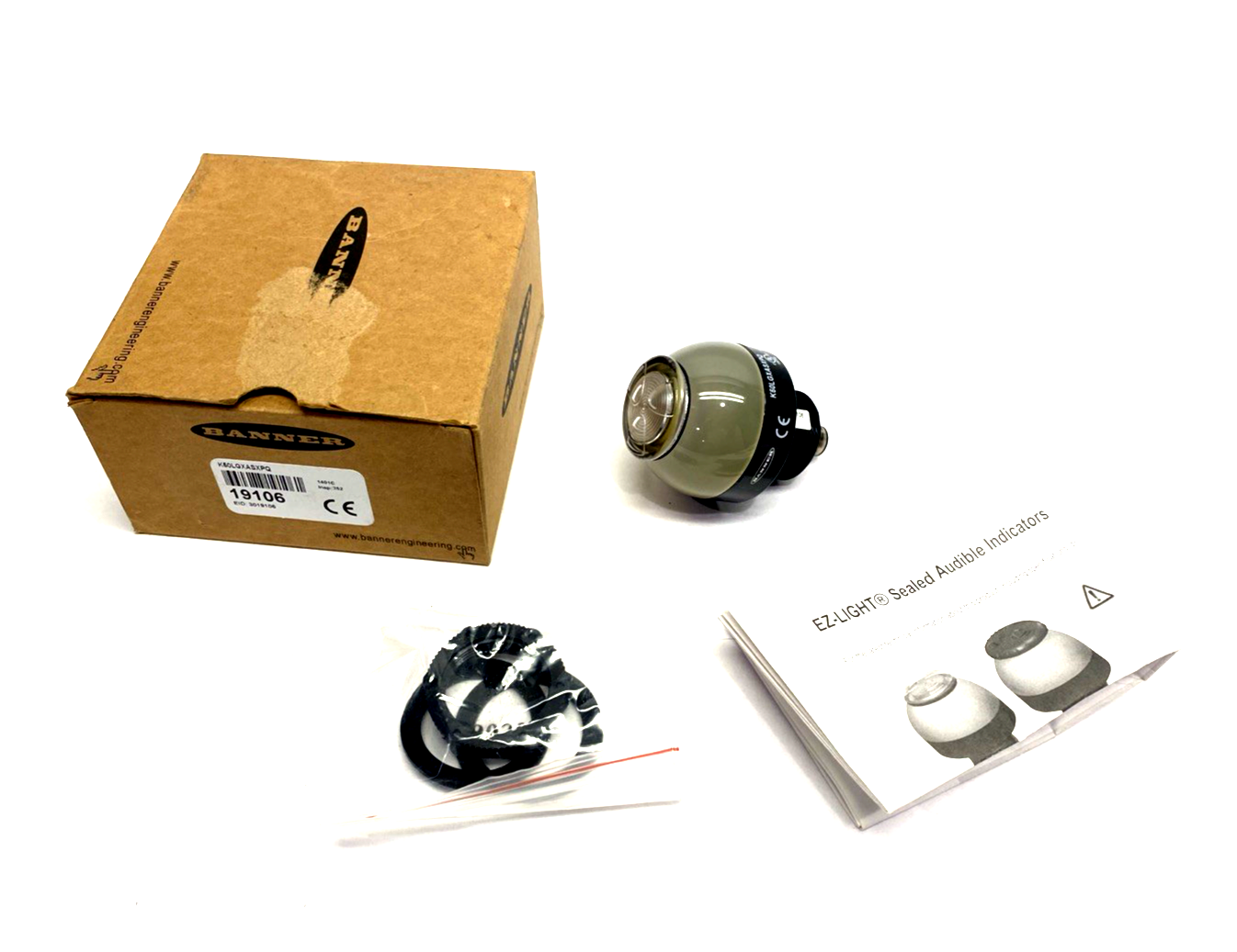 K50LGXASXPQ | Banner 1-Color Sealed Audible Indicator, Green, M12 5-Pin 19106 - New – Open box - Maverick Industrial Sales