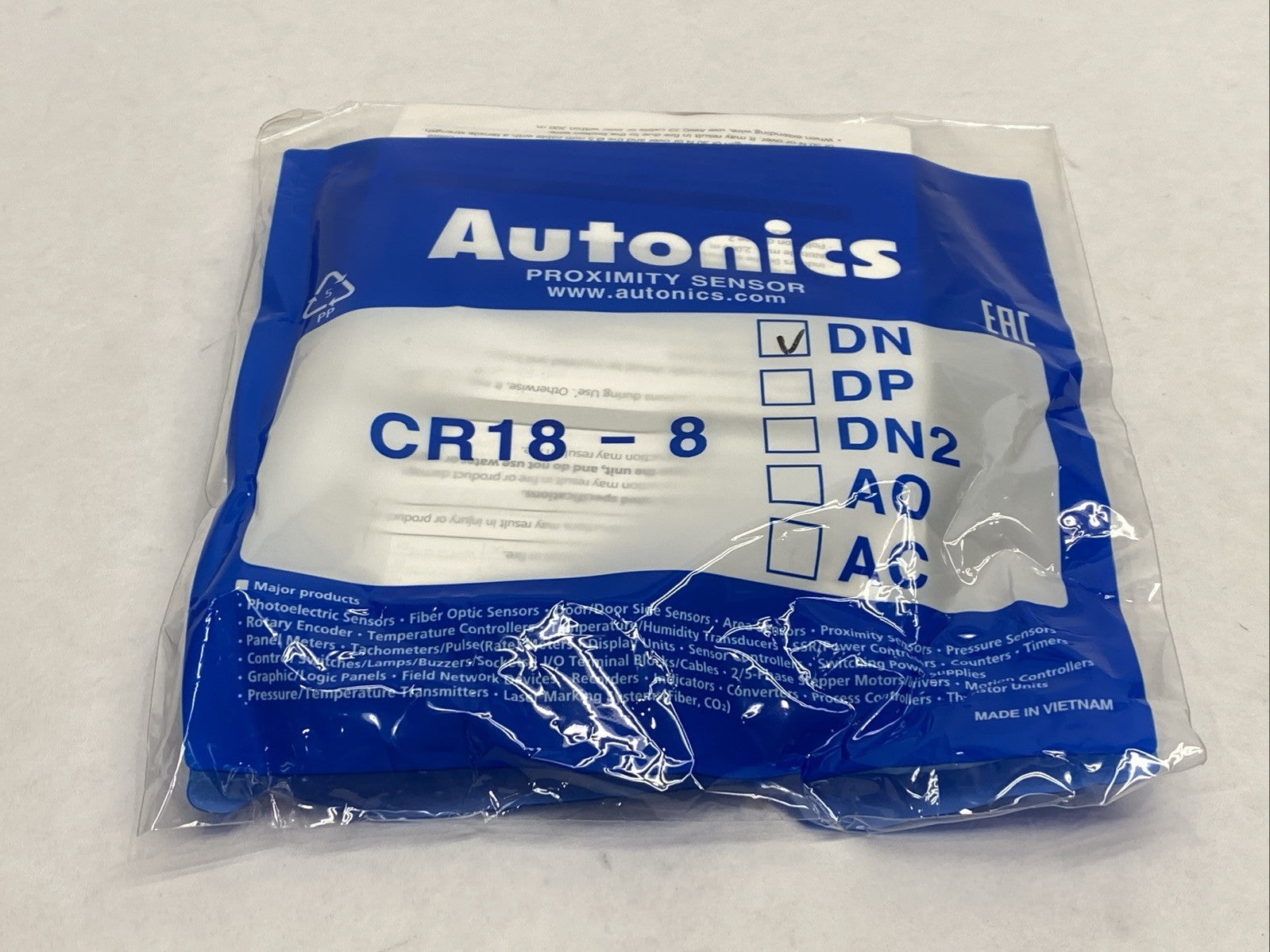 Autonics CR18-8DN Cylindrical Capacitive Proximity Sensor M18 - Maverick Industrial Sales