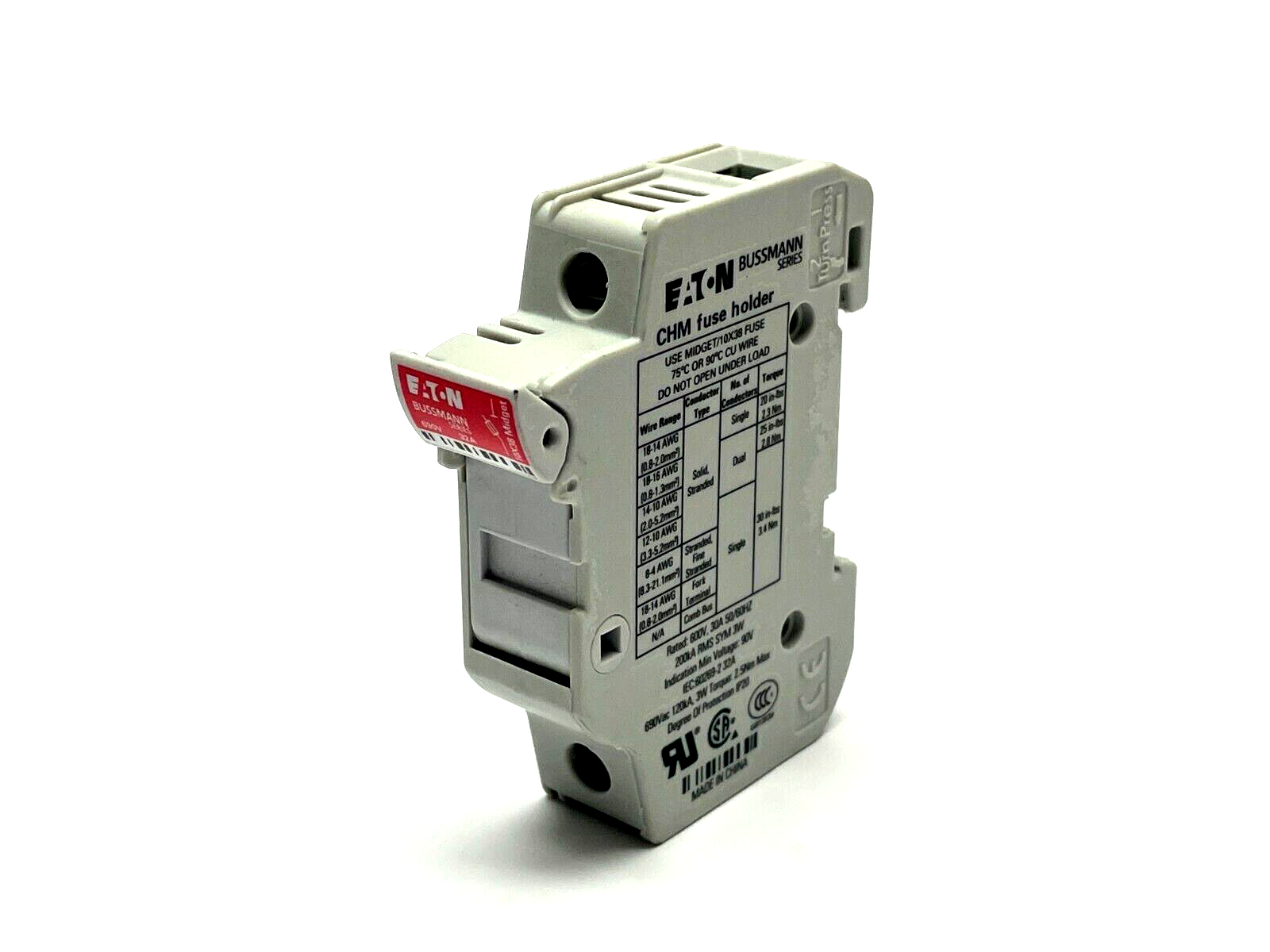 Eaton CHM1DU Fuse Holder 30A 600V 1P - Used - Maverick Industrial Sales