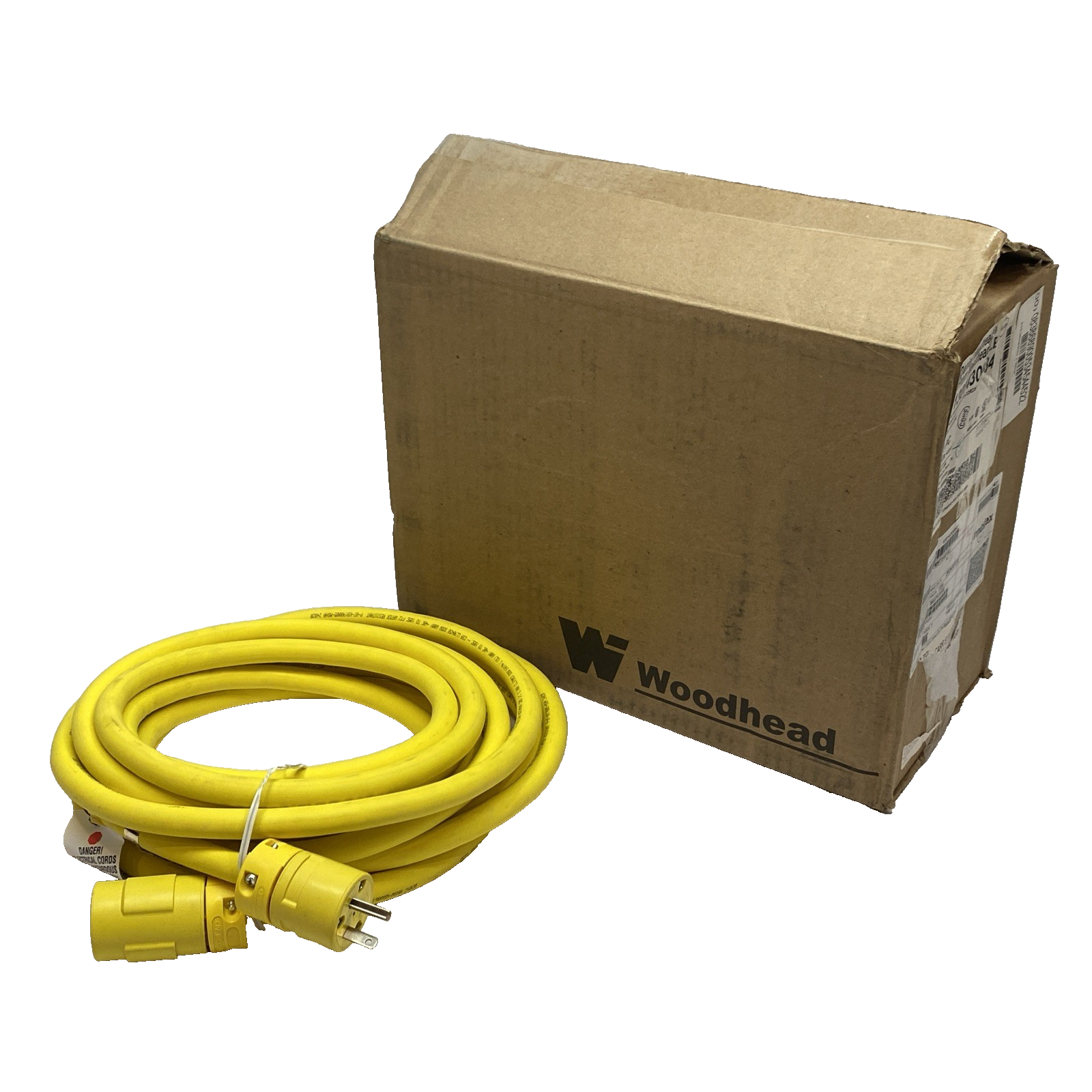 Molex 1301430084 Super-Safeway Cordset NEMA 5-20 25' 12/3 Yellow M-F 12 AWG - Maverick Industrial Sales
