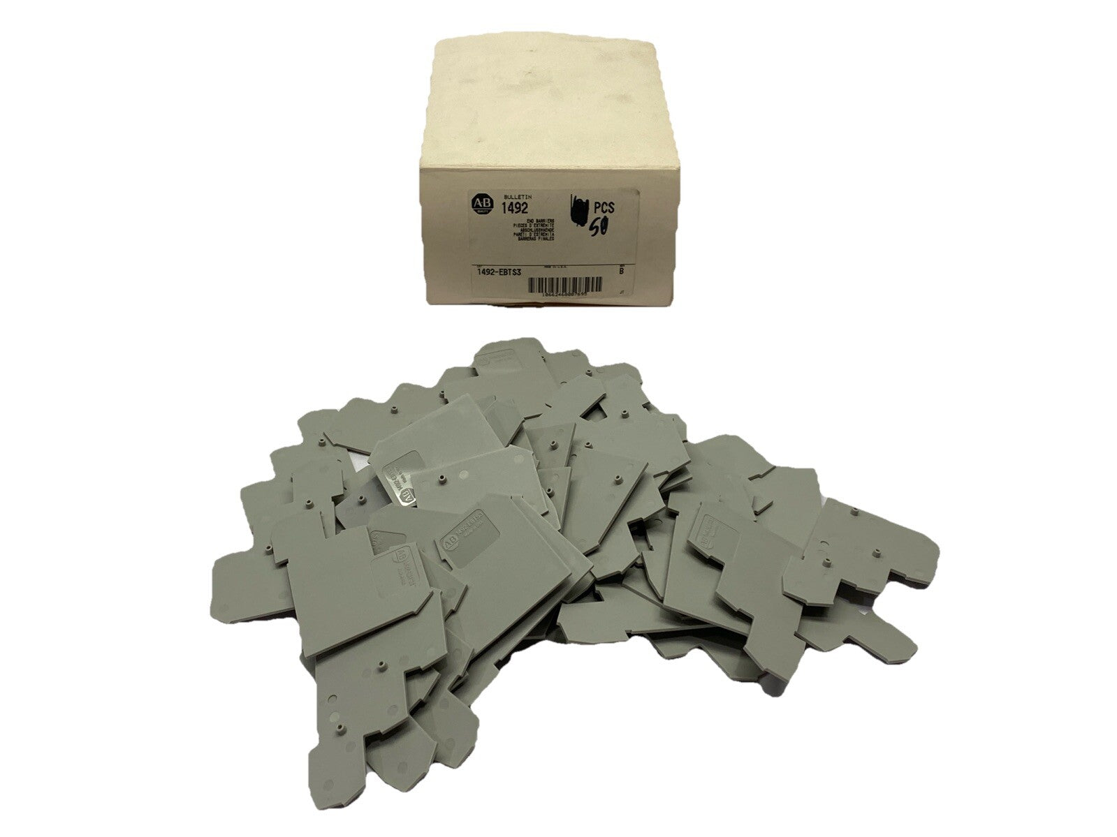 1492-EBTS3 | Allen Bradley Ser B Terminal Block IEC End Barrier LOT OF 50 - New – Open box - Maverick Industrial Sales