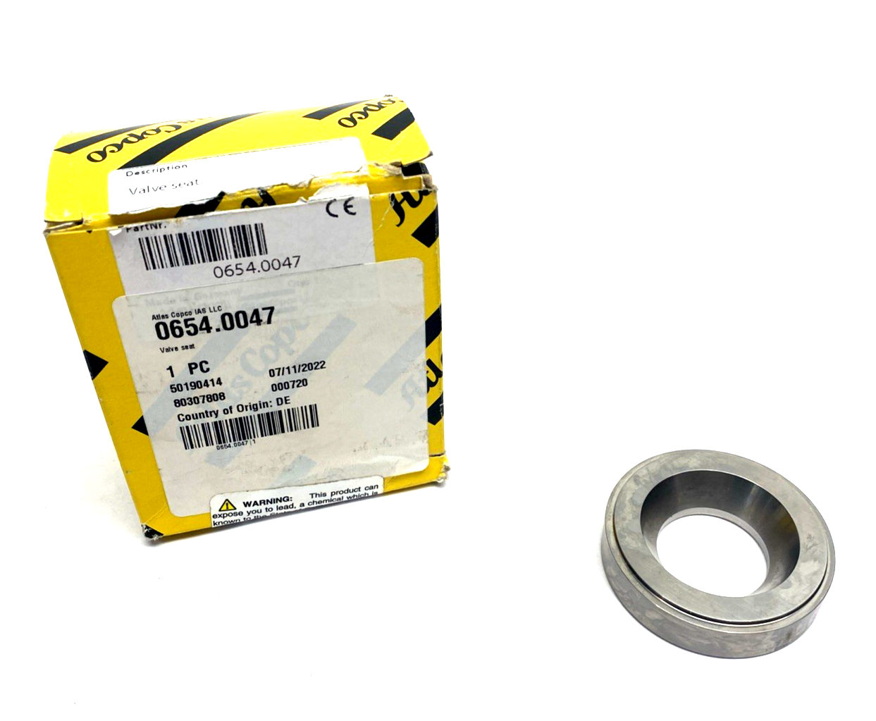 0654.0047, 50190414, 654.0047 | Atlas Copco IAS 0654.0047 Valve Seat 50190414 654.0047 - New Other - Maverick Industrial Sales