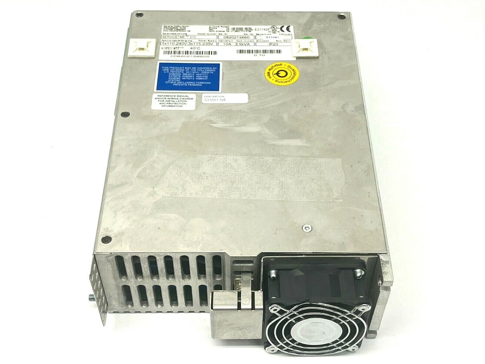 Danaher Motion Servostar 310 0820215660 Servo Drive Amplifier - For parts or not working - Maverick Industrial Sales