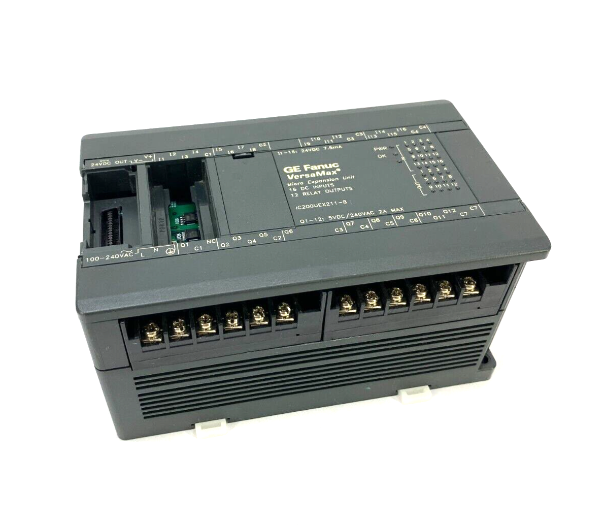 IC200UEX211-B | GE Fanuc VersaMax Micro Expansion Unit 16-DC Input 12-Relay Output - Used - Maverick Industrial Sales