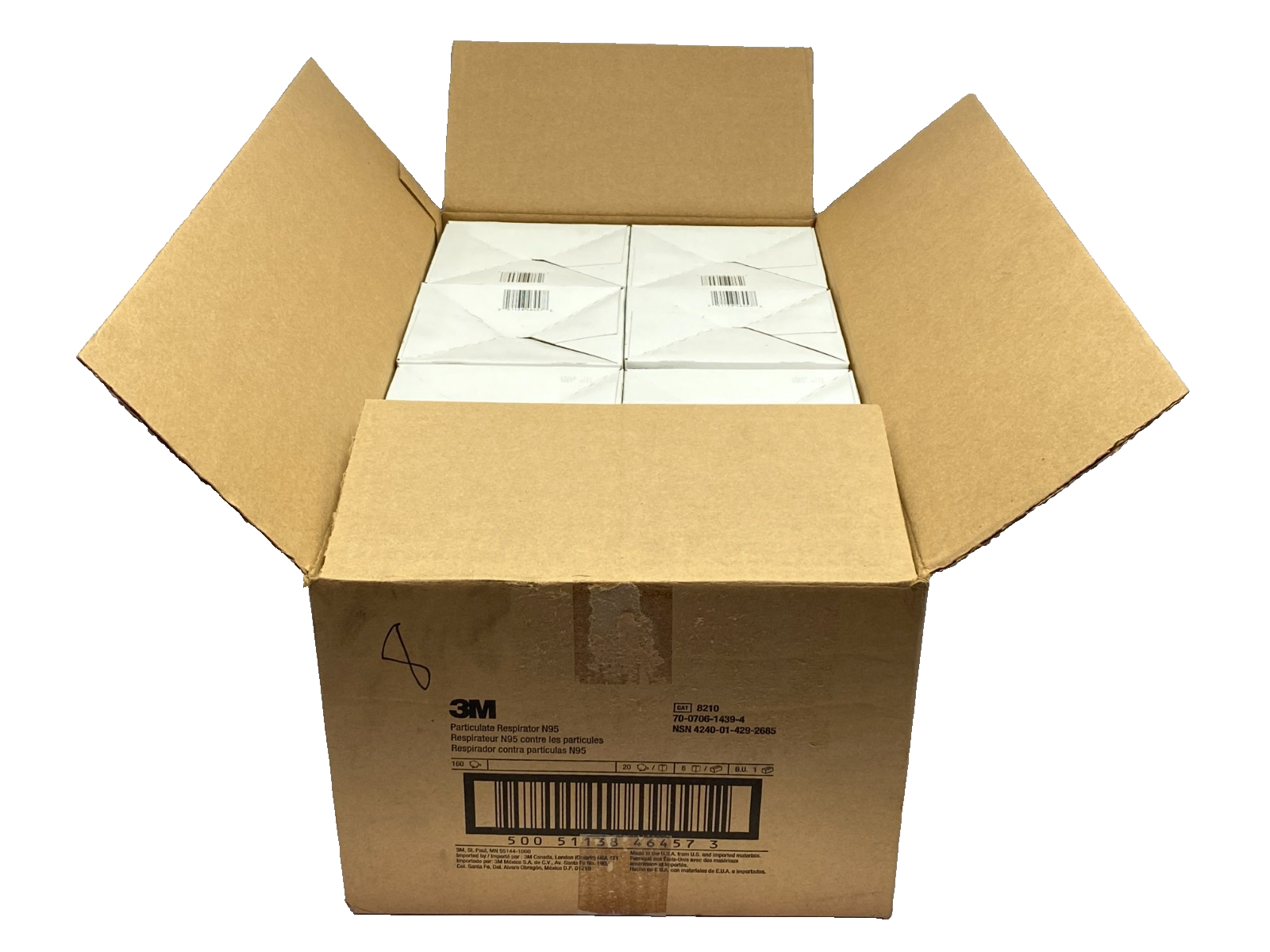 3M 8210 Particulate Respirator N95 160 QTY CASE - New - Maverick Industrial Sales