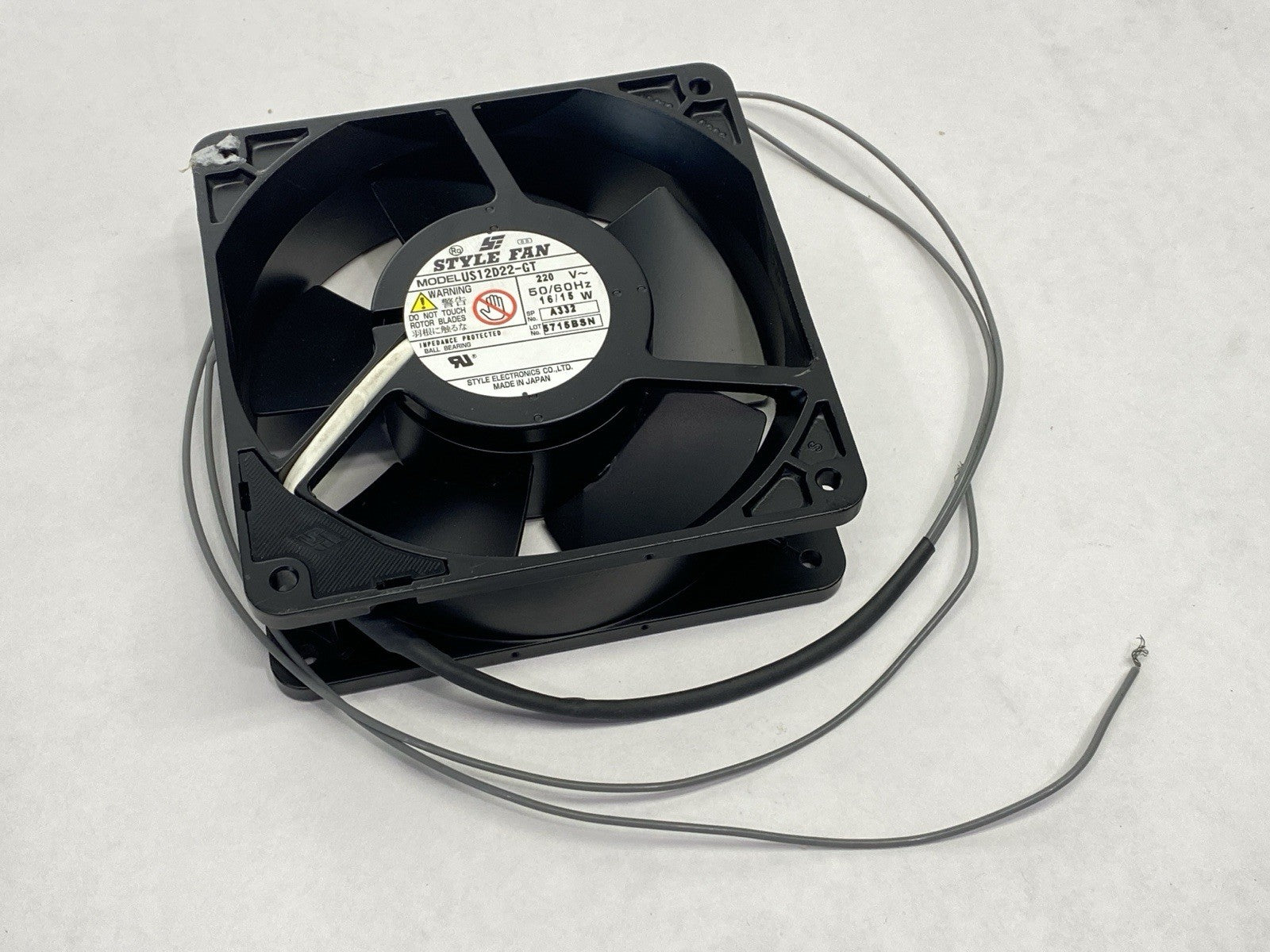 US12D22-GT | Style Fan AC Cooling Fan 220V 16/15W 50/60Hz- Used - Maverick Industrial Sales