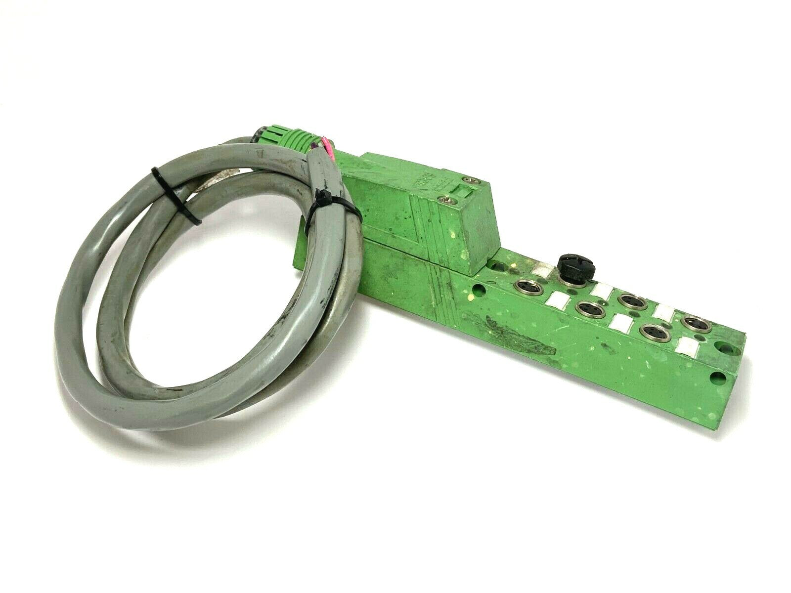 Phoenix Contact SACB-6/3-L-C-M8 1503425 M8 Sensor Actuator Box 30 VDC 8A Max - Used - Maverick Industrial Sales