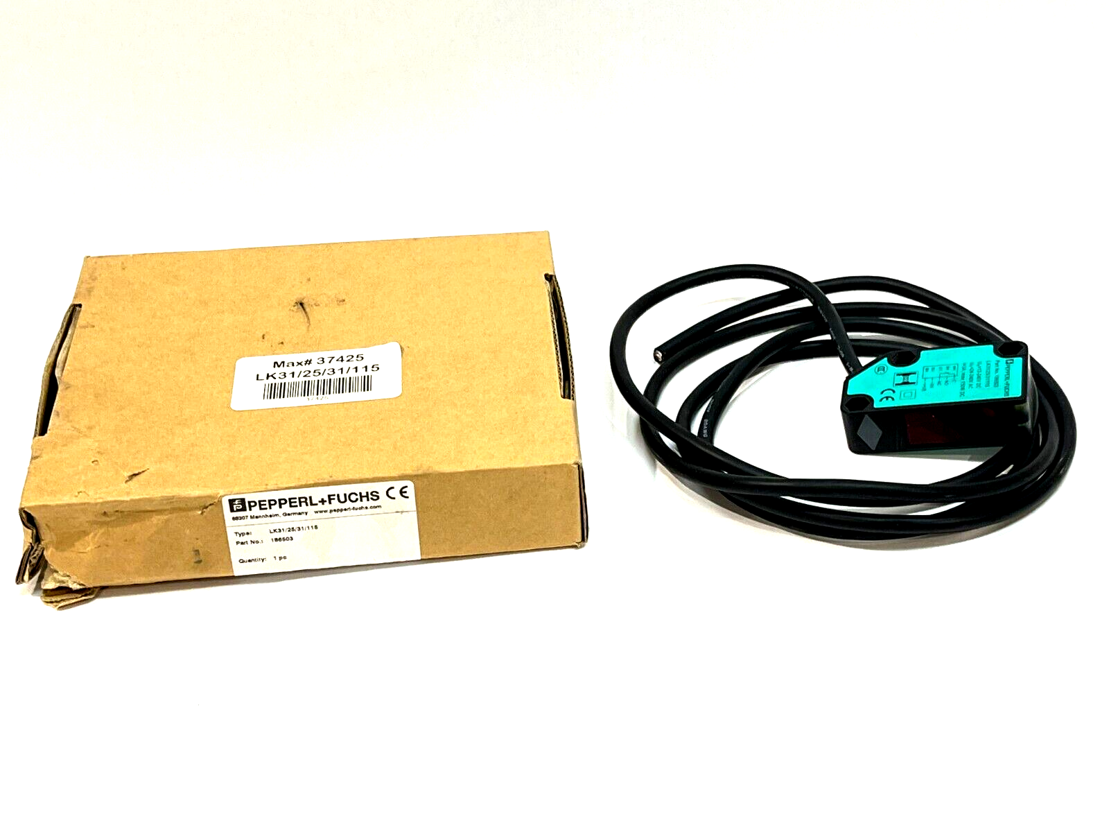 LK31/LK31/25/31/115 186503 | Pepperl & Fuchs LK31/LK31/25/31/115 Through Beam Sensor 3A 240VDC 150W 186503 - New – Open box - Maverick Industrial Sales