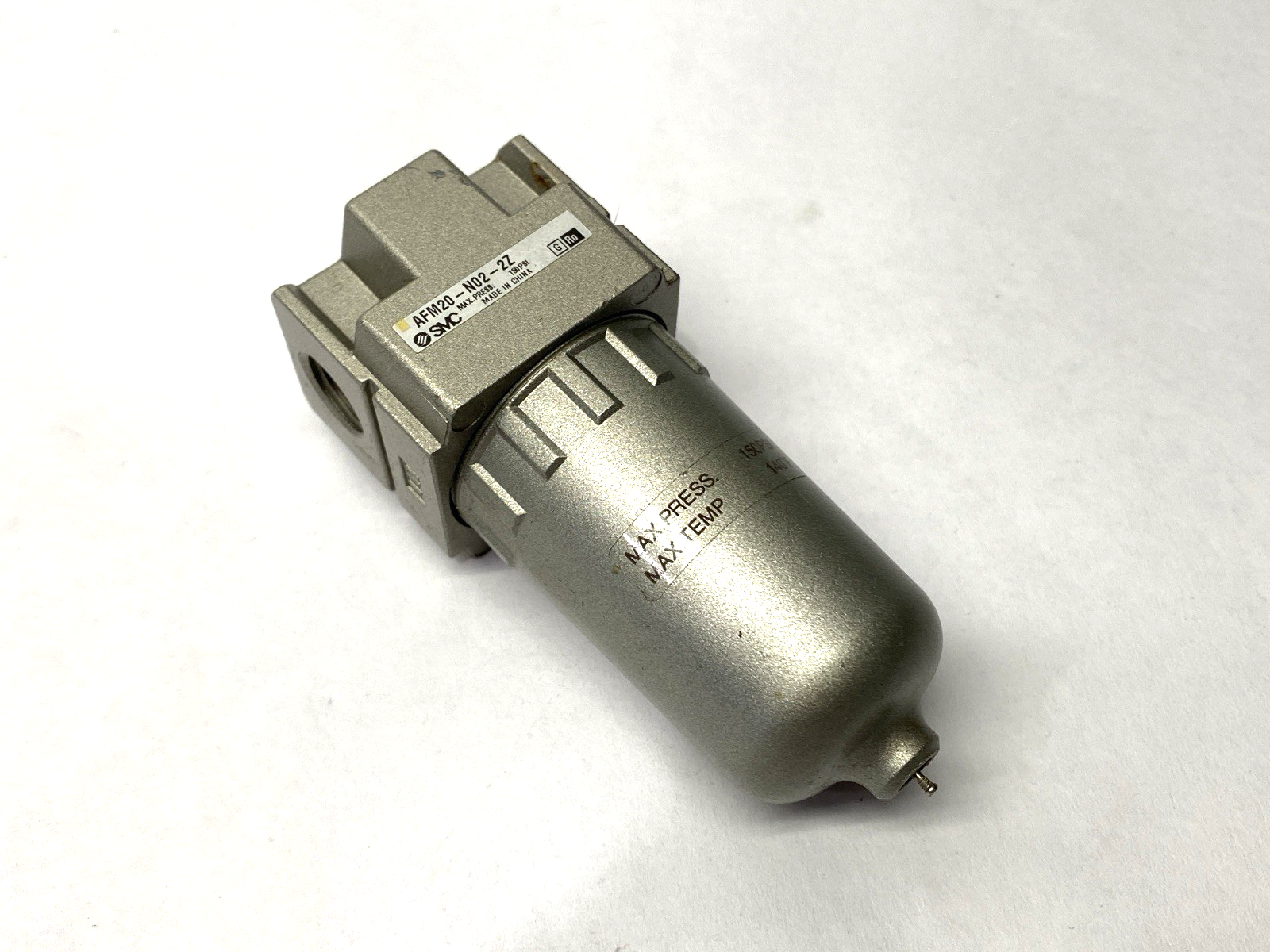 AFM20-N02-2Z | SMC Pneumatic Mist Separator 1/4" Ports - Used - Maverick Industrial Sales