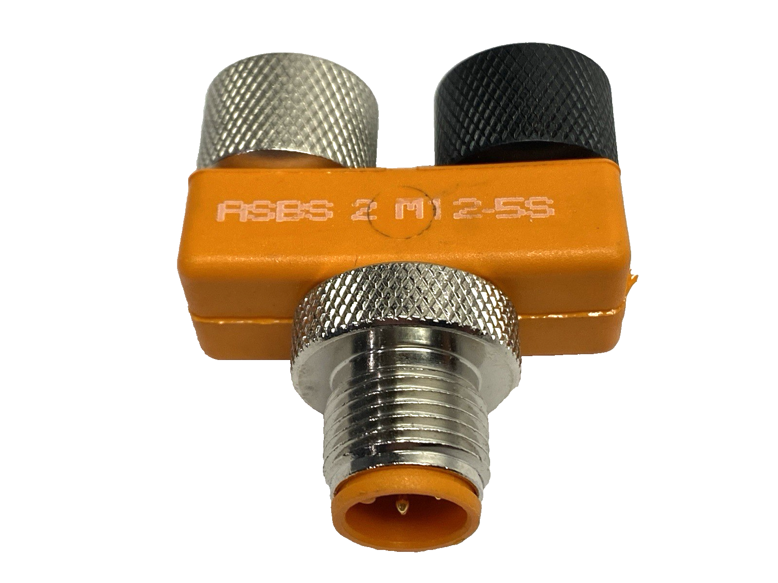 ASBS 2 M12-5S, 600001549 | Lumberg Automation ASBS 2 M12-5S T-Connector Splitter 5-Pin 2x F to M 600001549 - New – Open box - Maverick Industrial Sales