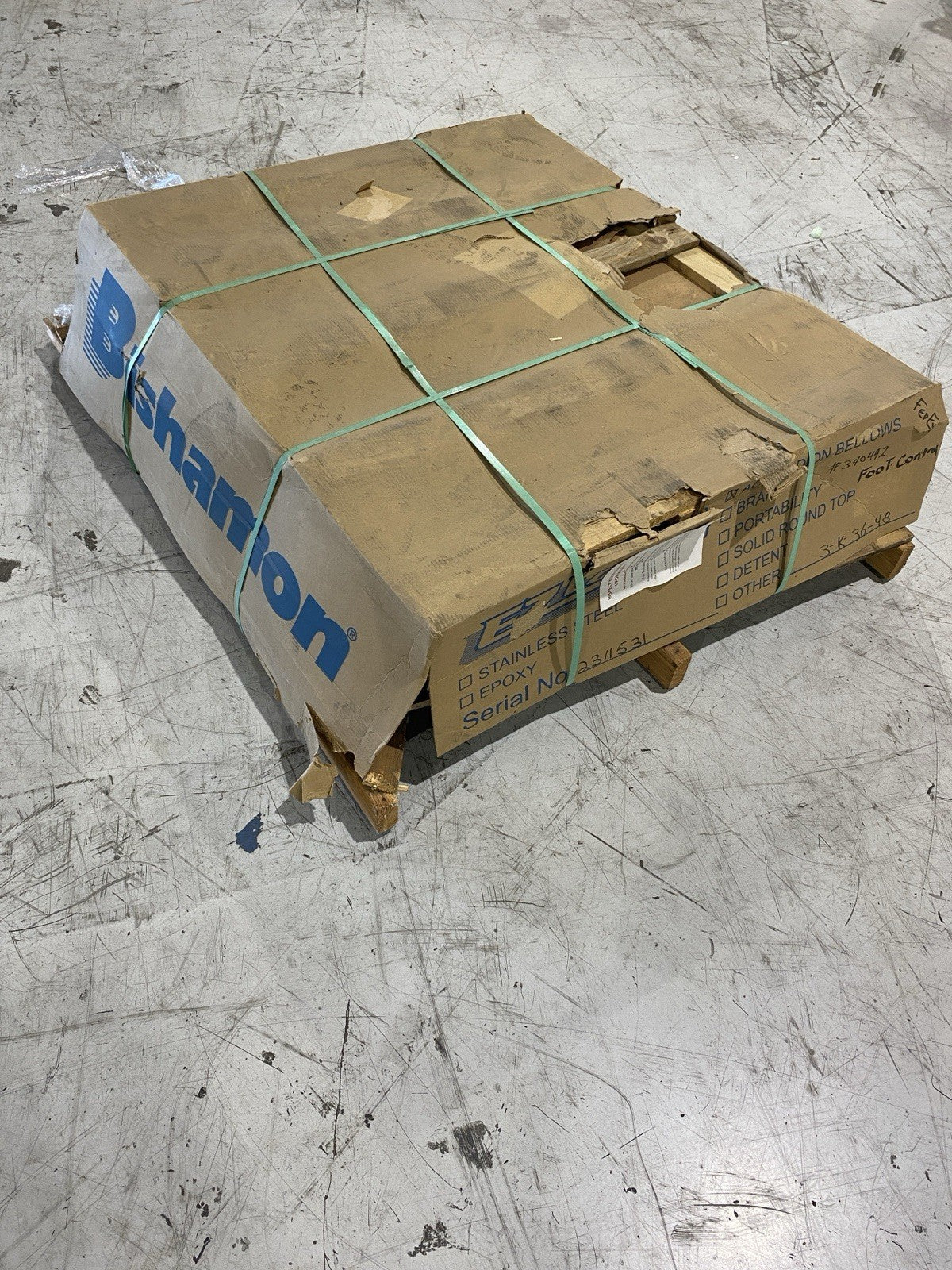 36x48 | Bishamon L3K-3648-115-F Optimus Lift3K Lift Table 3k lb 115V With Foot Control - New Other - Maverick Industrial Sales