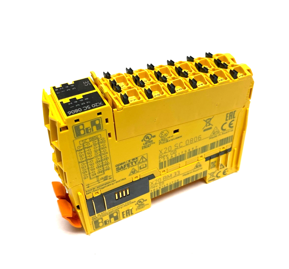 X20SC0806 | B&R Automation Safety I/O Device 8-Safe Digital Inputs, 6-Safe Outputs - New – Open box - Maverick Industrial Sales