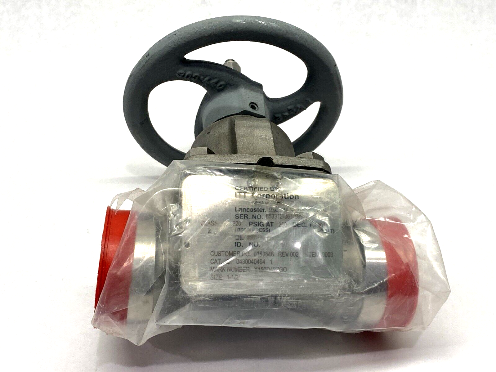ITT 0430040494 Manual Diaphragm Valve 1-1/2" Y150D42ZGO - New – Open box - Maverick Industrial Sales