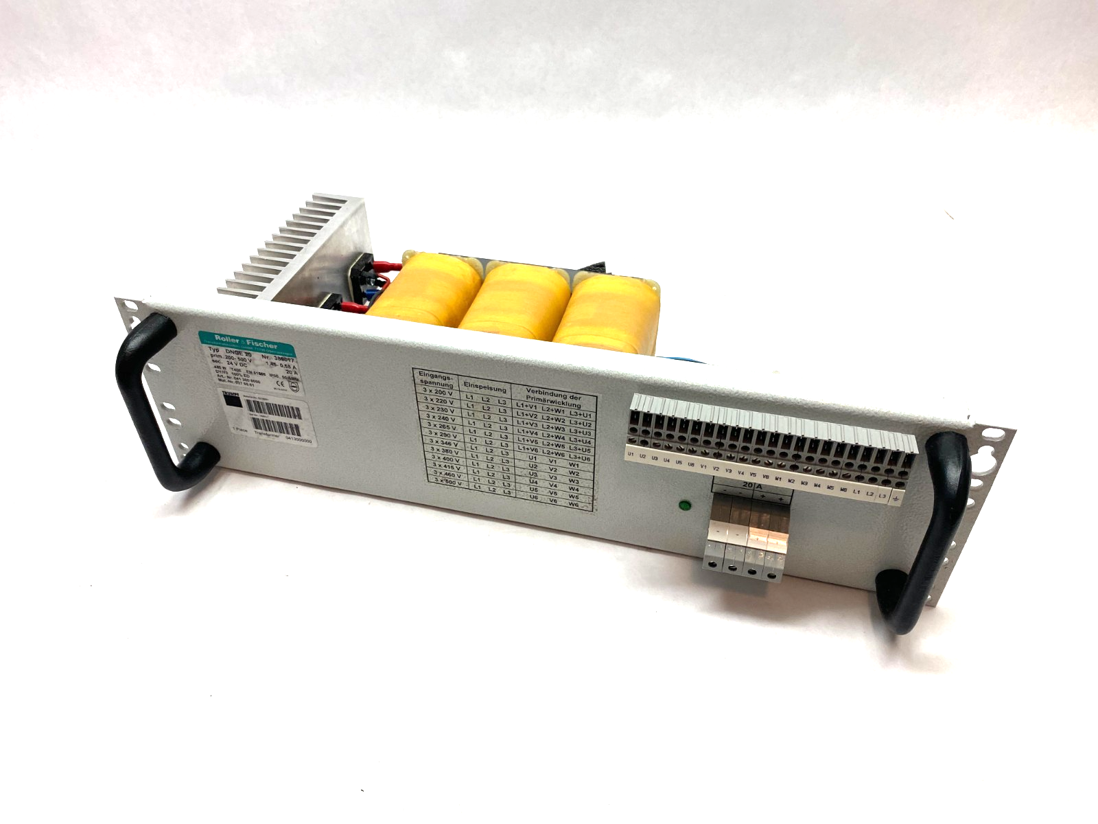 DGE 20,0413000000,389017 | Trumpf Roller & Fischer DGE 20 Power Supply Unit 20A 200-500V 0413000000 - Used - Maverick Industrial Sales