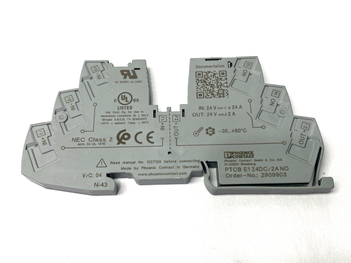 PTCB E1 24DC/2A NO | Phoenix Contact Electronic Circuit Breaker 2909903 LOT OF 2 - Used - Maverick Industrial Sales
