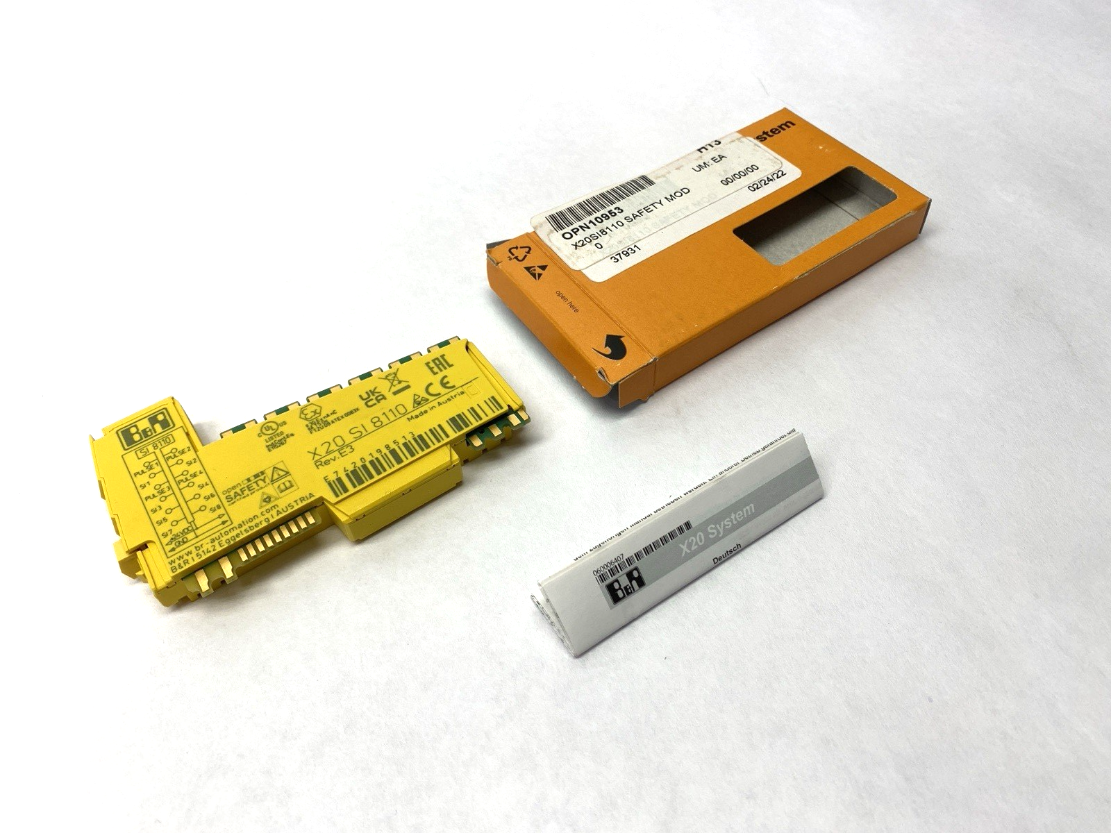 X20SI8110 | B&R Automation Rev. E3 Safe Digital Input Module 8-Safe Digital Inputs - New – Open box - Maverick Industrial Sales
