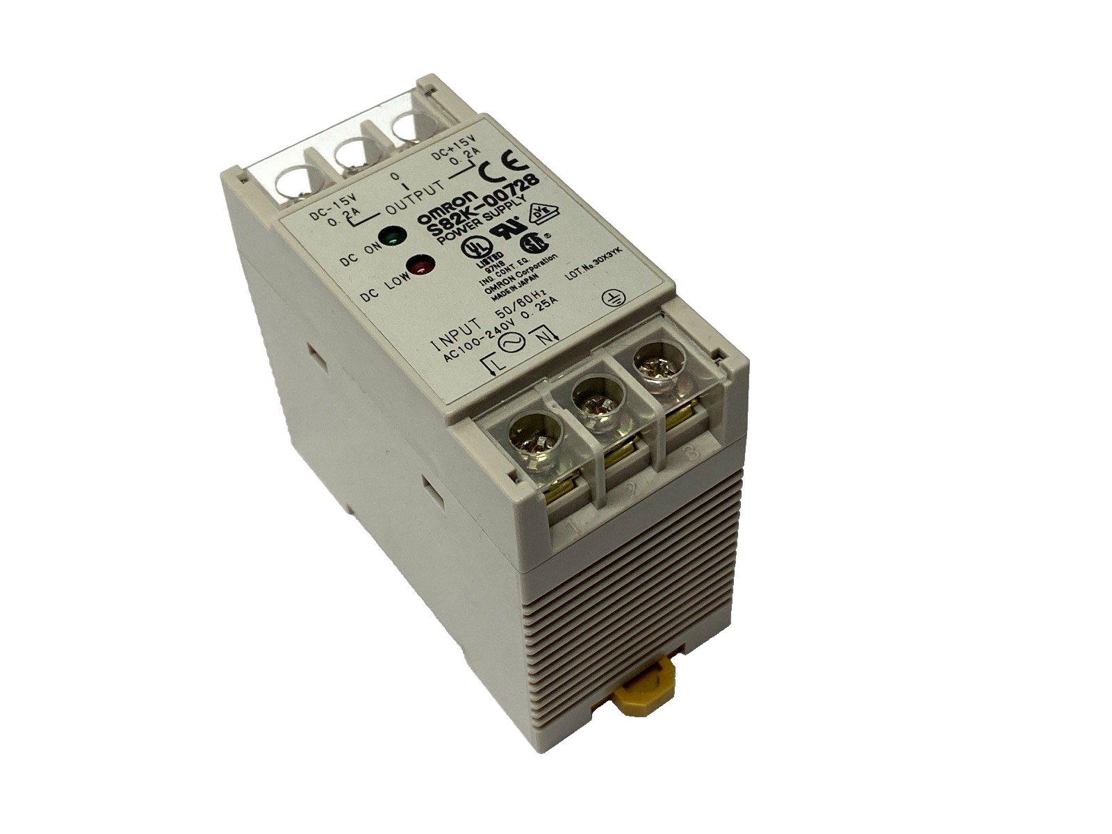 S28K-00728 | Omron Power Supply 100-240VAC .25A Input 15VDC .2A Output - New – Open box - Maverick Industrial Sales
