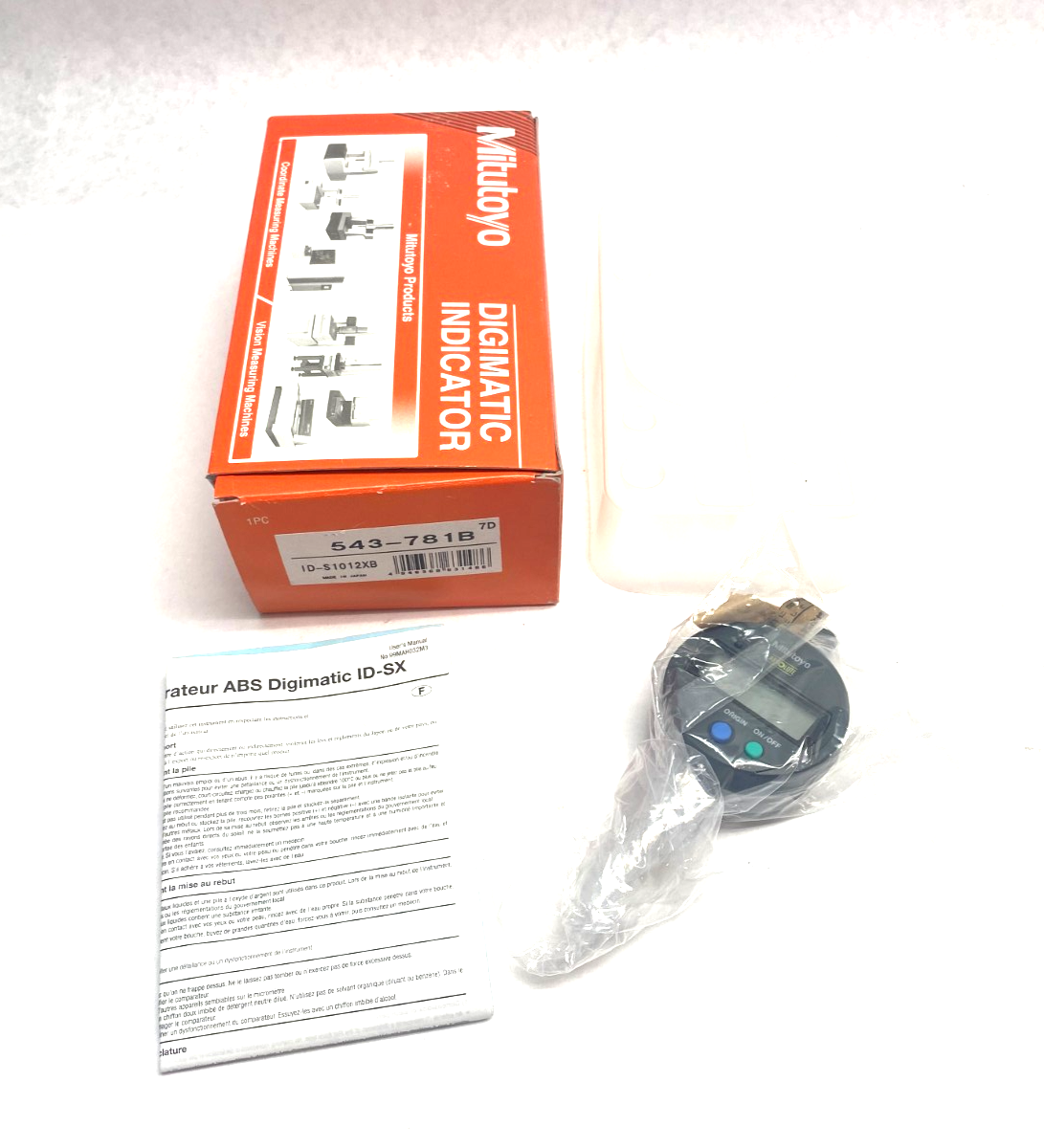 Mitutoyo 543-781B ABSOLUTE Digimatic Indicator ID-S1012XB 12.7mm RangeNO BATTERY - Maverick Industrial Sales