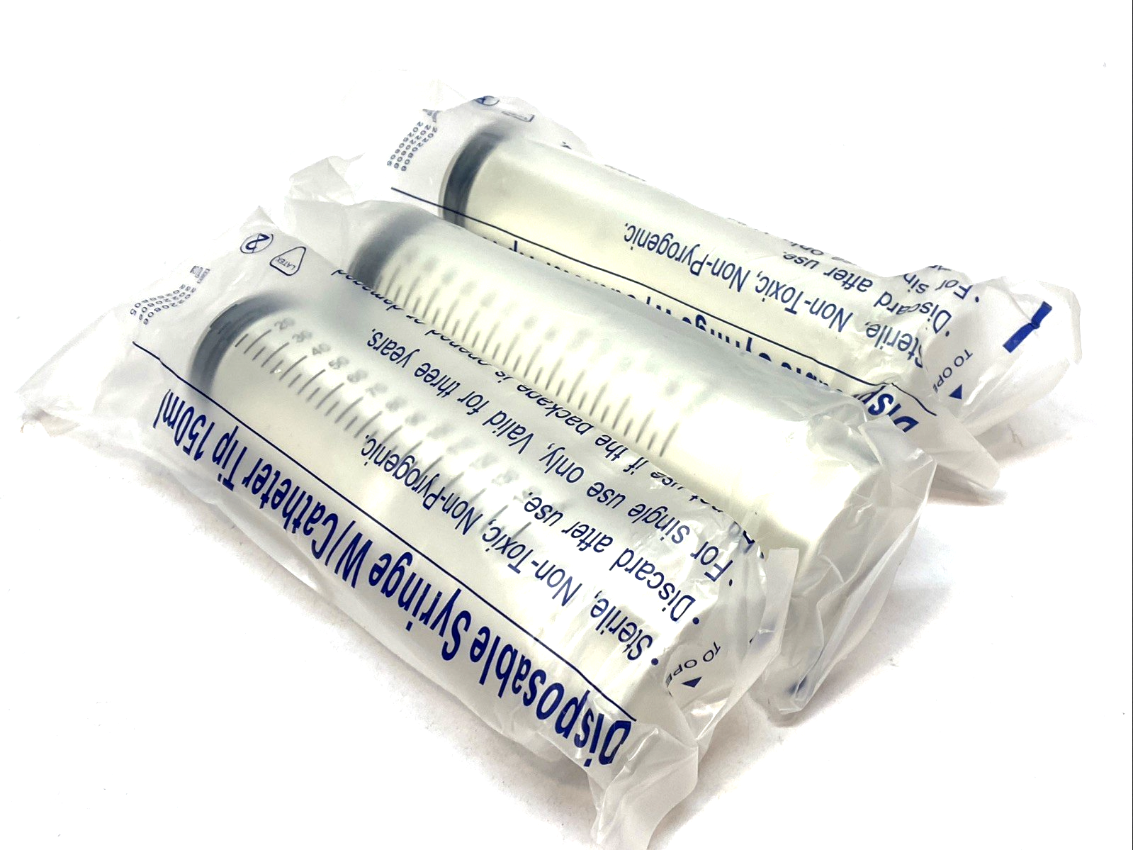 150mL Disposable Syringe w/ Catheter Tip LOT OF 3 - Maverick Industrial Sales