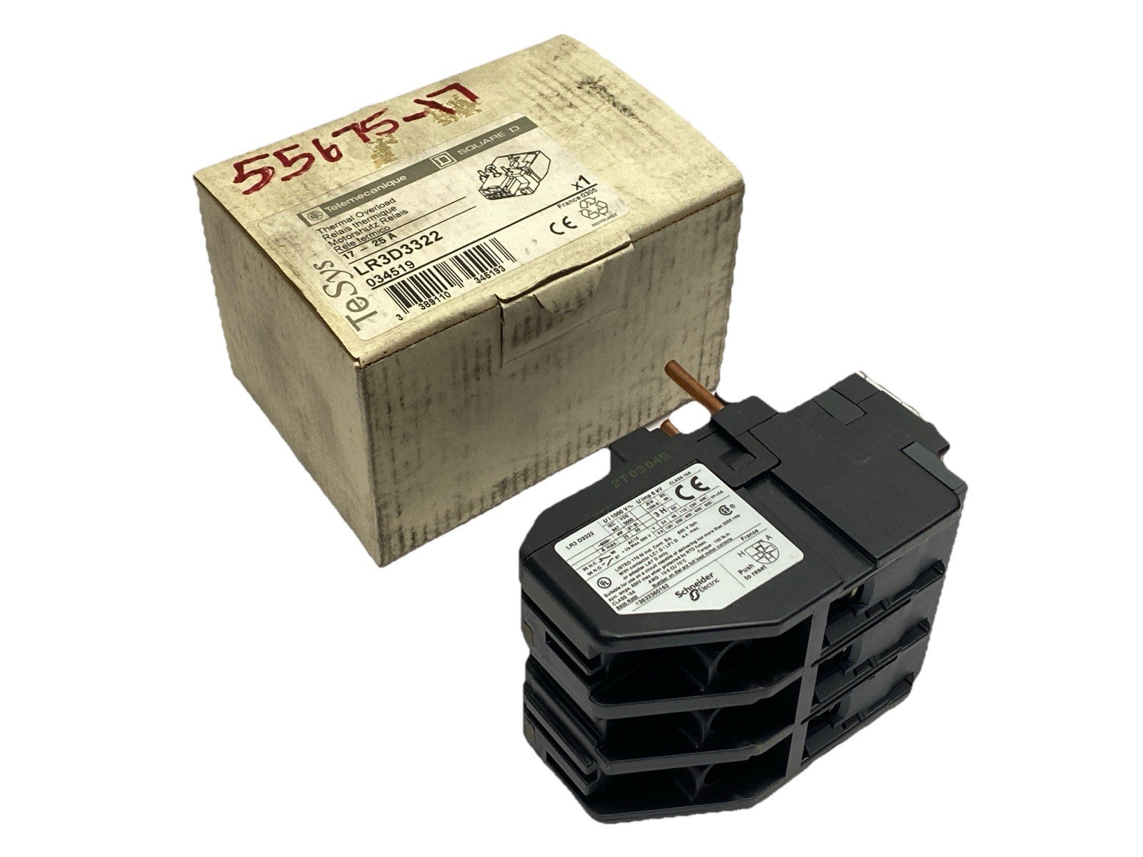 Schneider Electric LR3D3322 TeSys Deca Thermal Overload Relay 17-25A - Maverick Industrial Sales