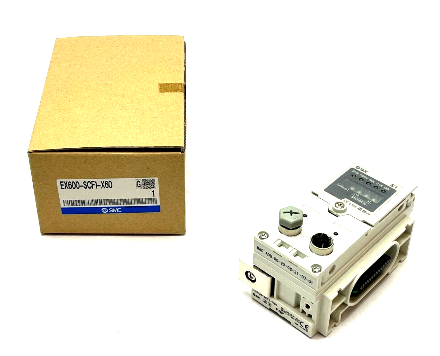 EX600-SCF1-X60 | SMC Serial Transmission SI Unit CC-Link IE Field - New – Open box - Maverick Industrial Sales