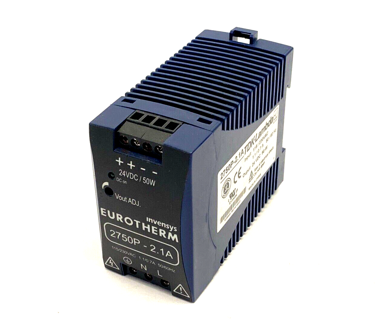 Eurotherm 2750P-2.1A Power Supply 115/230VAC 24VDC 50W 2750P2A1 - Used - Maverick Industrial Sales