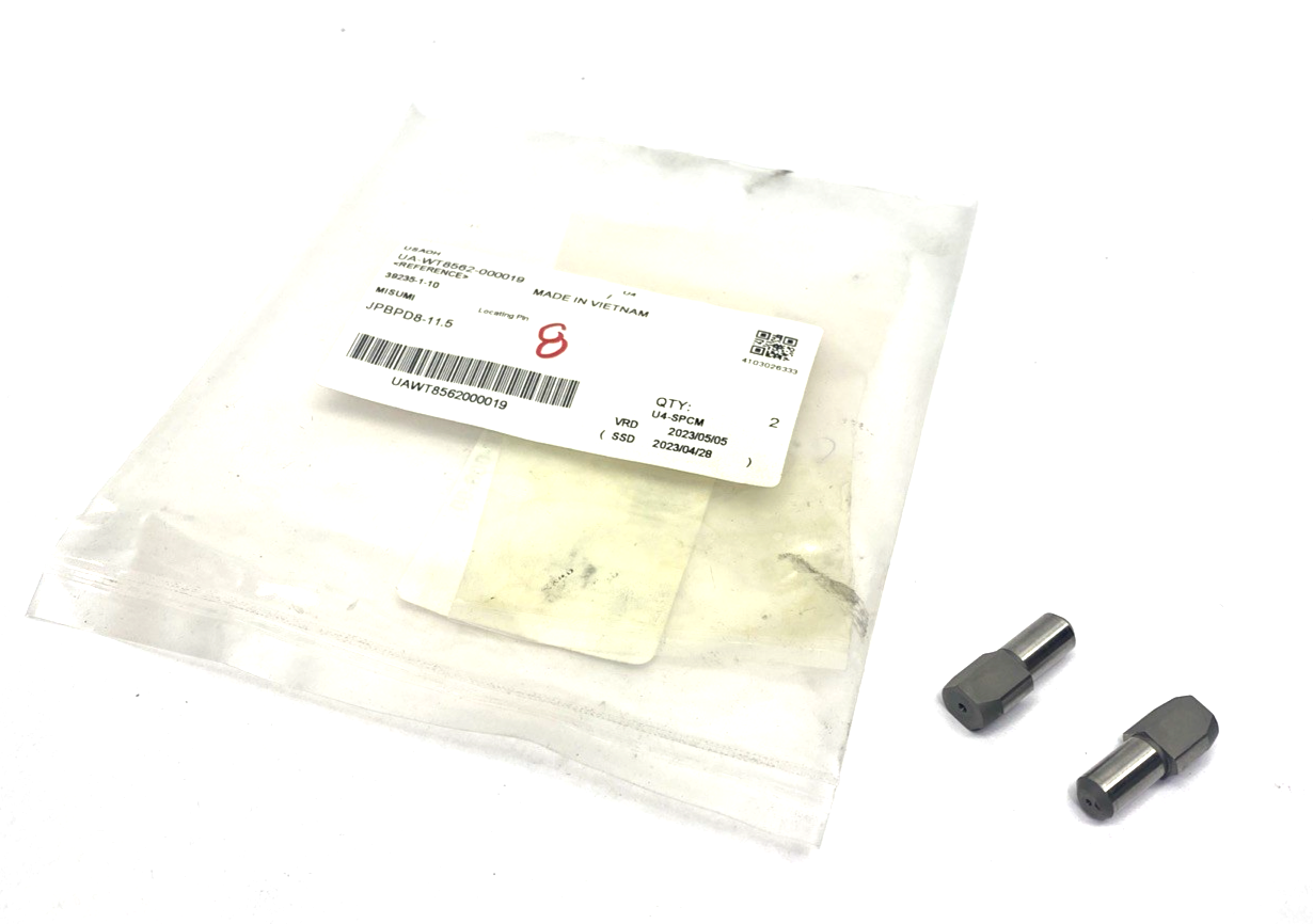 MiSUMi JPBPD8-11.5 Locating Pin 11.5mm Position Side OD 8mm Mount Side OD 2-PACK - Maverick Industrial Sales