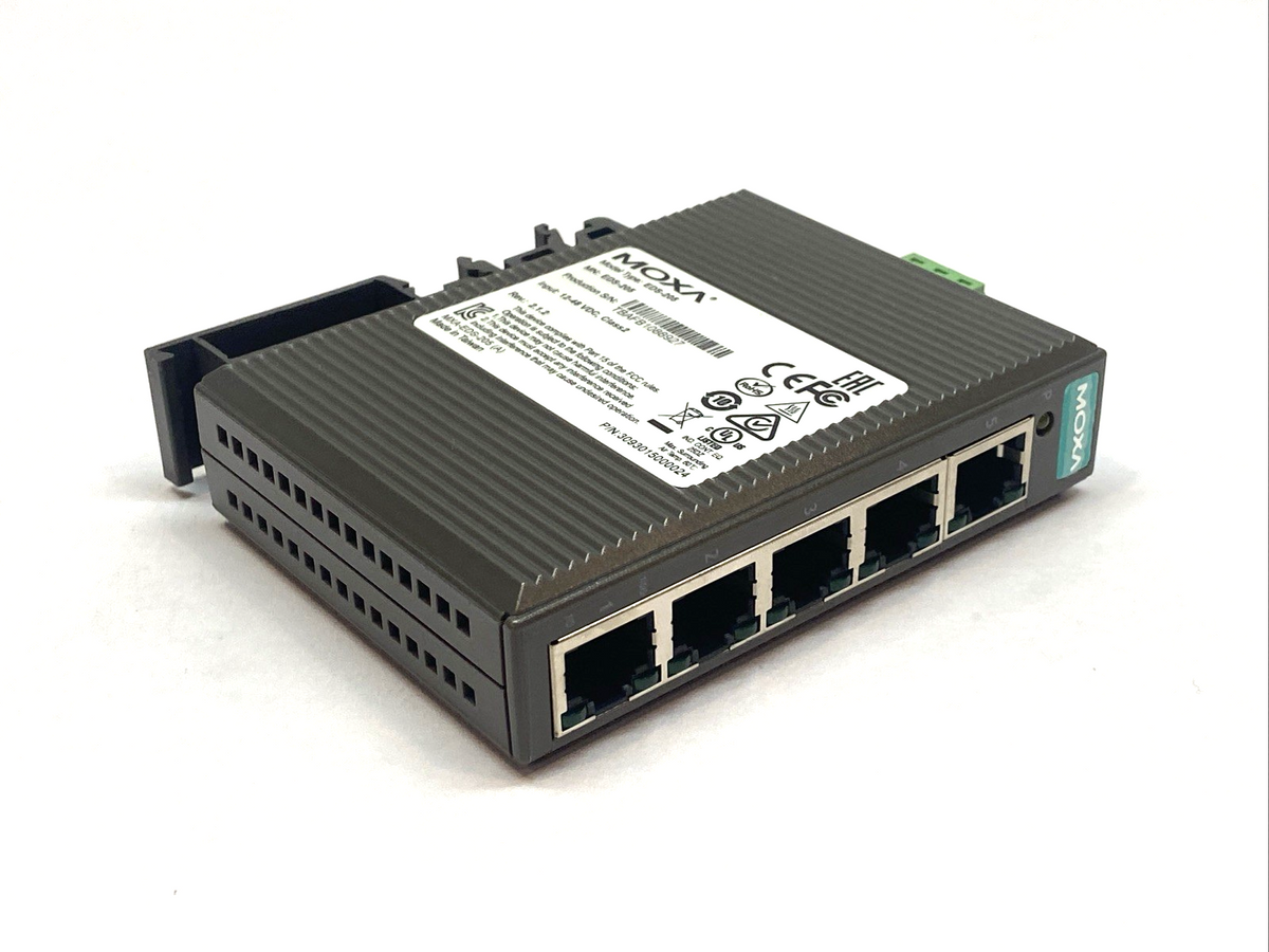 EDS-205 | Moxa Entry-Level Unmanaged Ethernet Switch 5-Port - Used - Maverick Industrial Sales