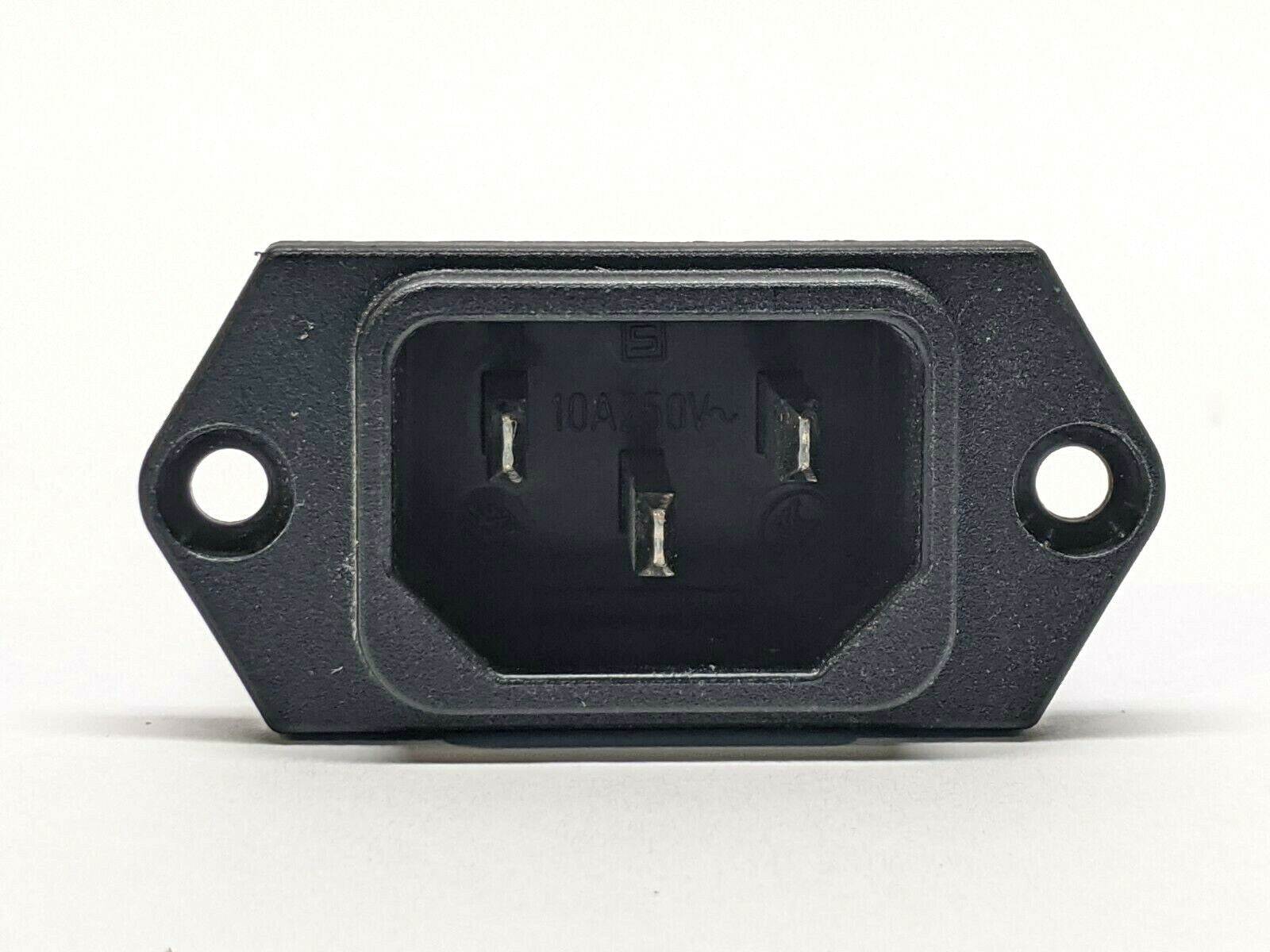 6100-32 | Schurter Panel Mount 3 Prong Power Cord Entry Module Terminal 10A 250V - Used - Maverick Industrial Sales