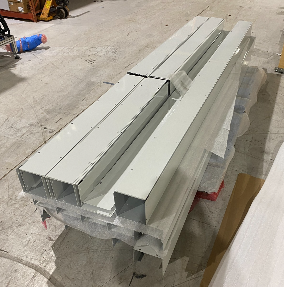 LOT OF 15 Hoffman 10' Wireway Section & Covers, 4x 6' Sect, 2x 4' Sect, WHITE - Maverick Industrial Sales