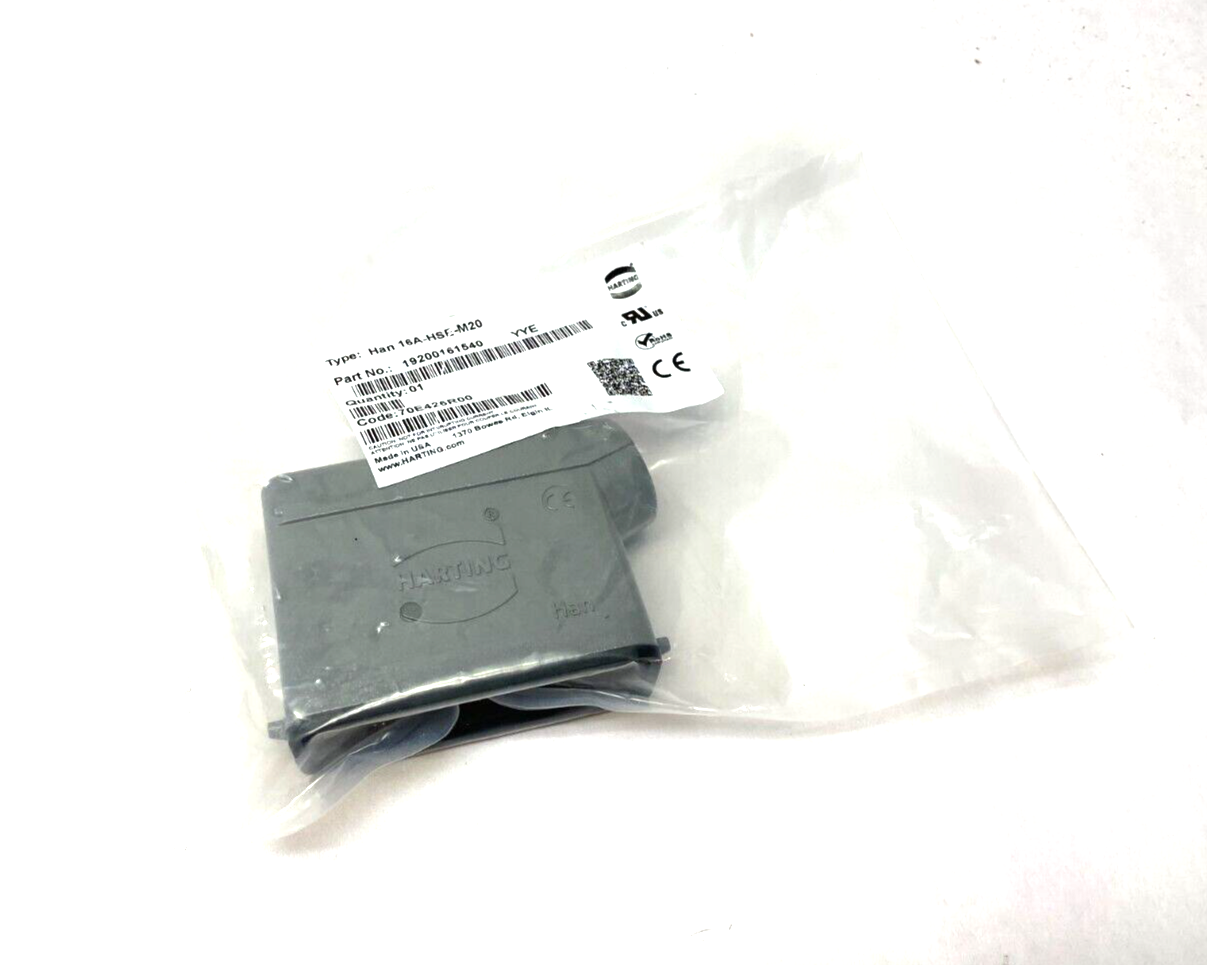 Harting 19200161540 Side Entry Heavy Duty Connector Hood, Han 16A-GS-M20 - Maverick Industrial Sales