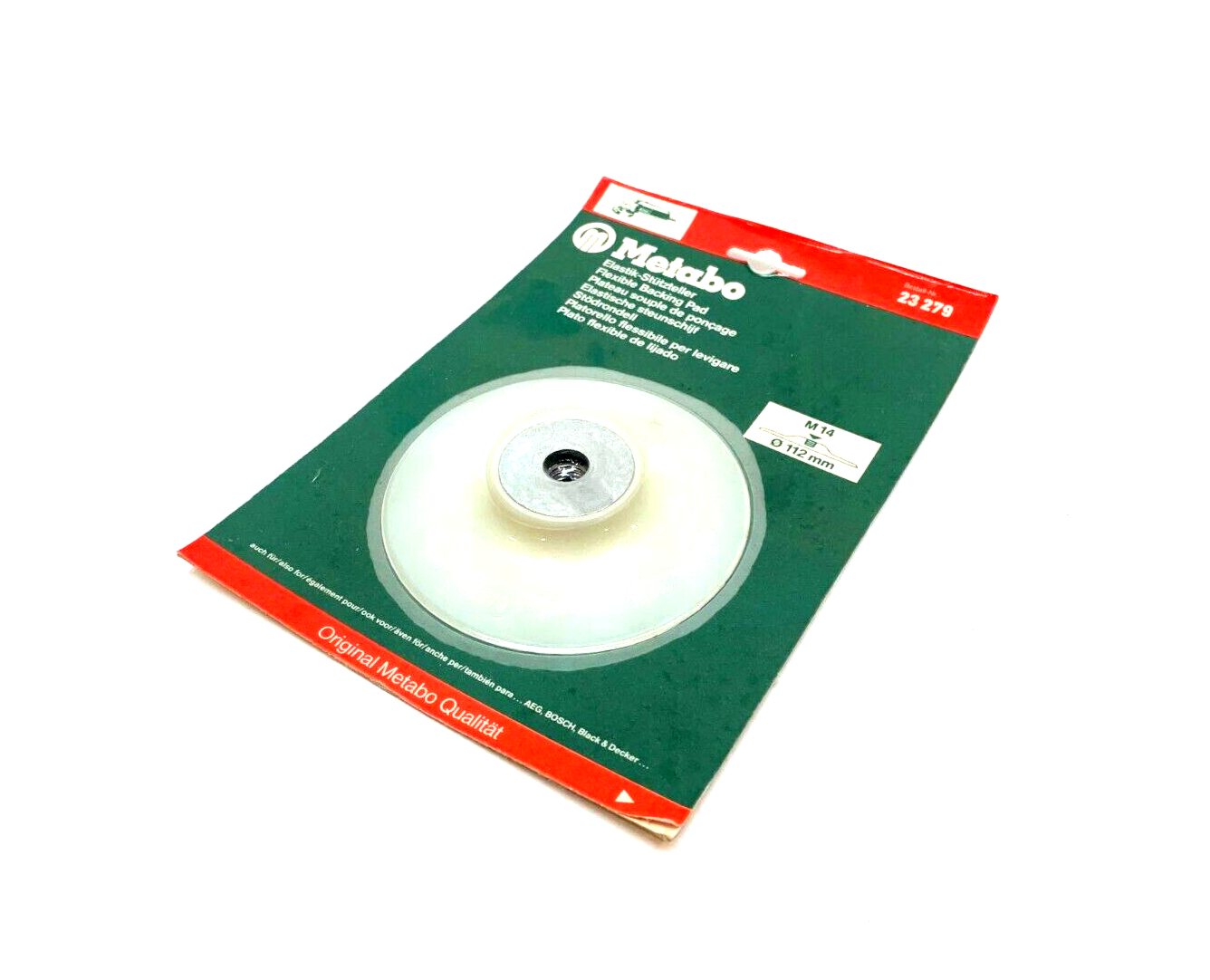 Metabo 23-279 Flexible Backing Pad 4-1/2", 112mm, M14 Nut, Angle Grinder - Maverick Industrial Sales