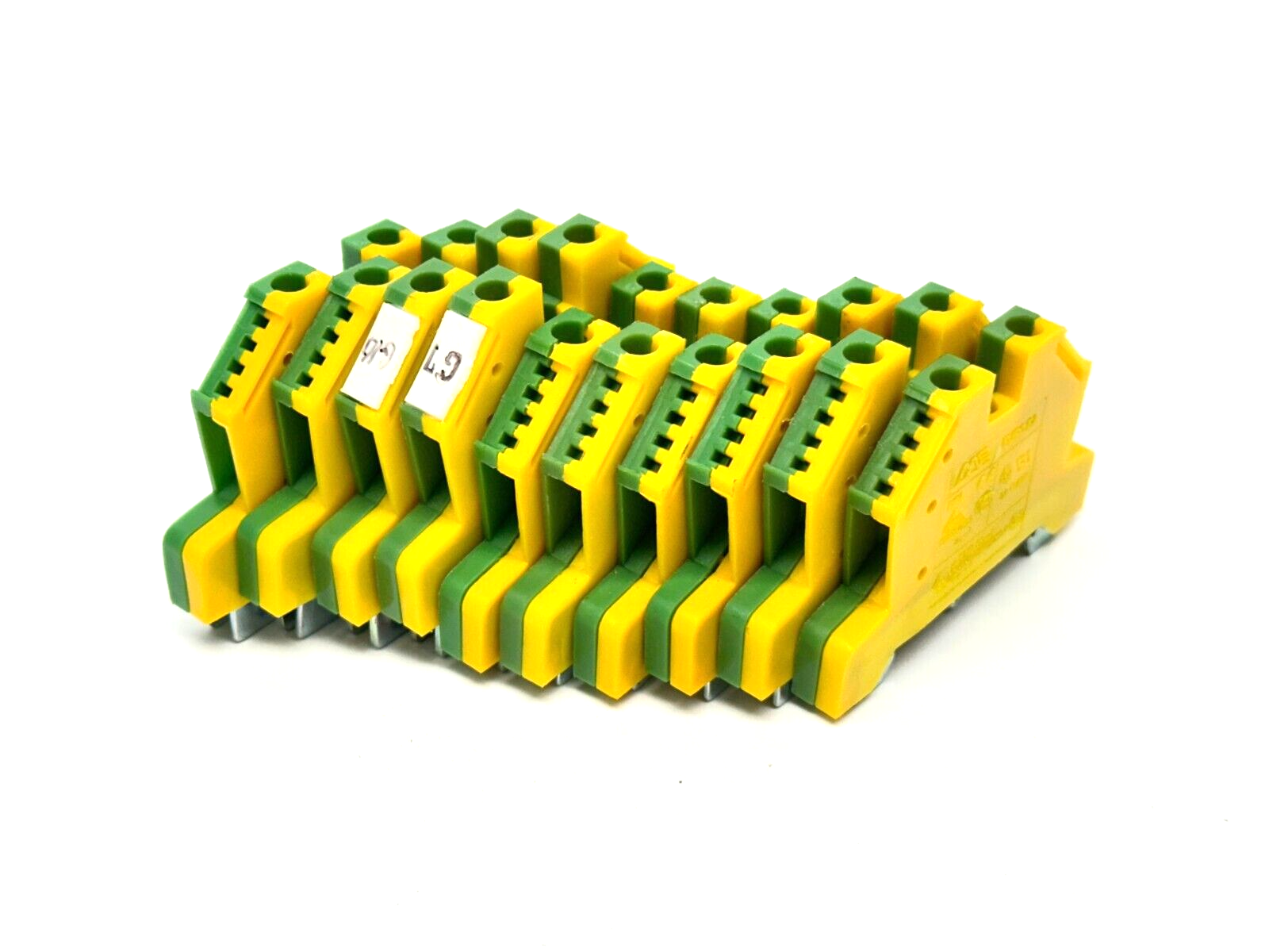 Morsettitalia EURO E4 Earth Terminal Block Green/Yellow 43454 LOT OF 10 - Maverick Industrial Sales
