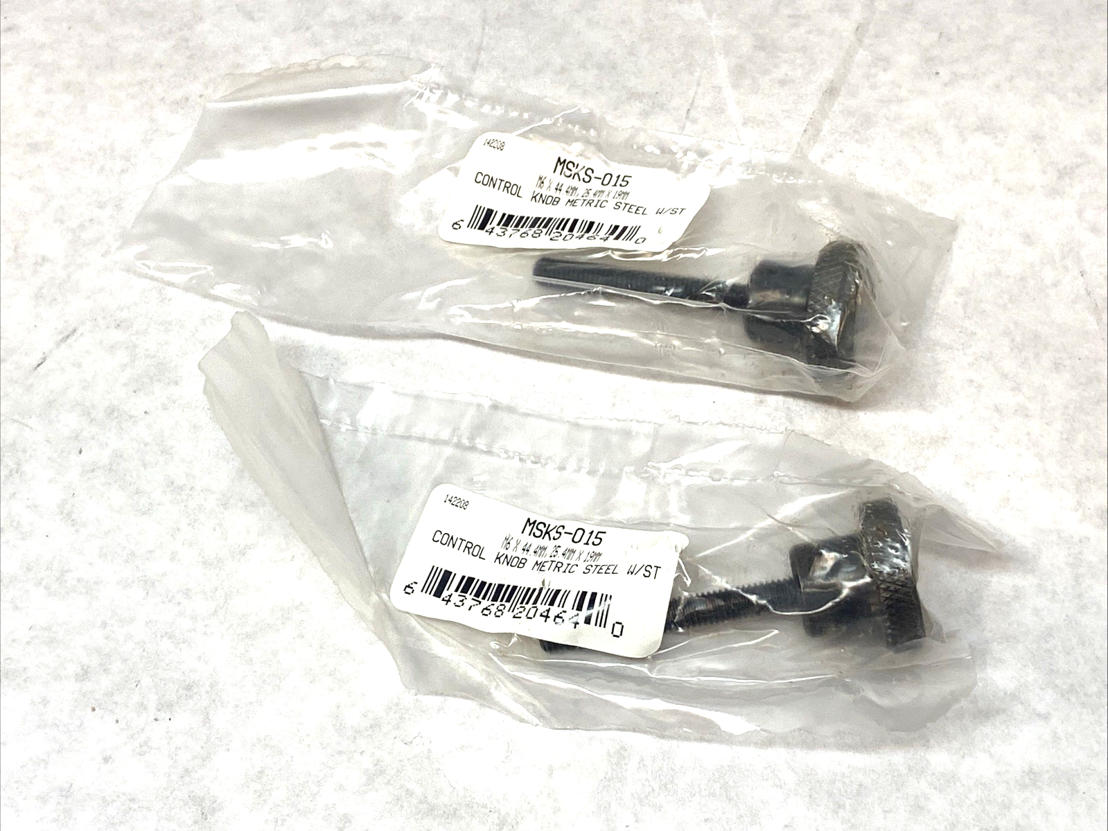 S&W Manufacturing MSKS-015 Knurled Control Knob M6 w/ Stud Assembly LOT OF 2 - Maverick Industrial Sales