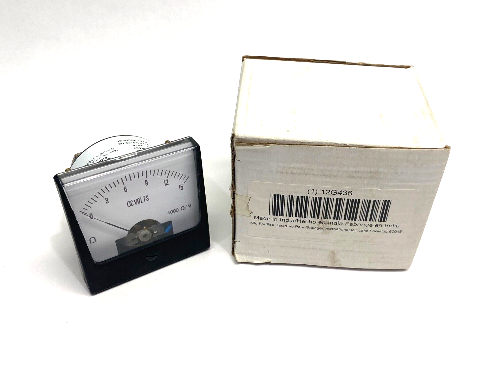 12G436 | Rish Series Vista Analog DC Volt Panel Meter - New – Open box - Maverick Industrial Sales