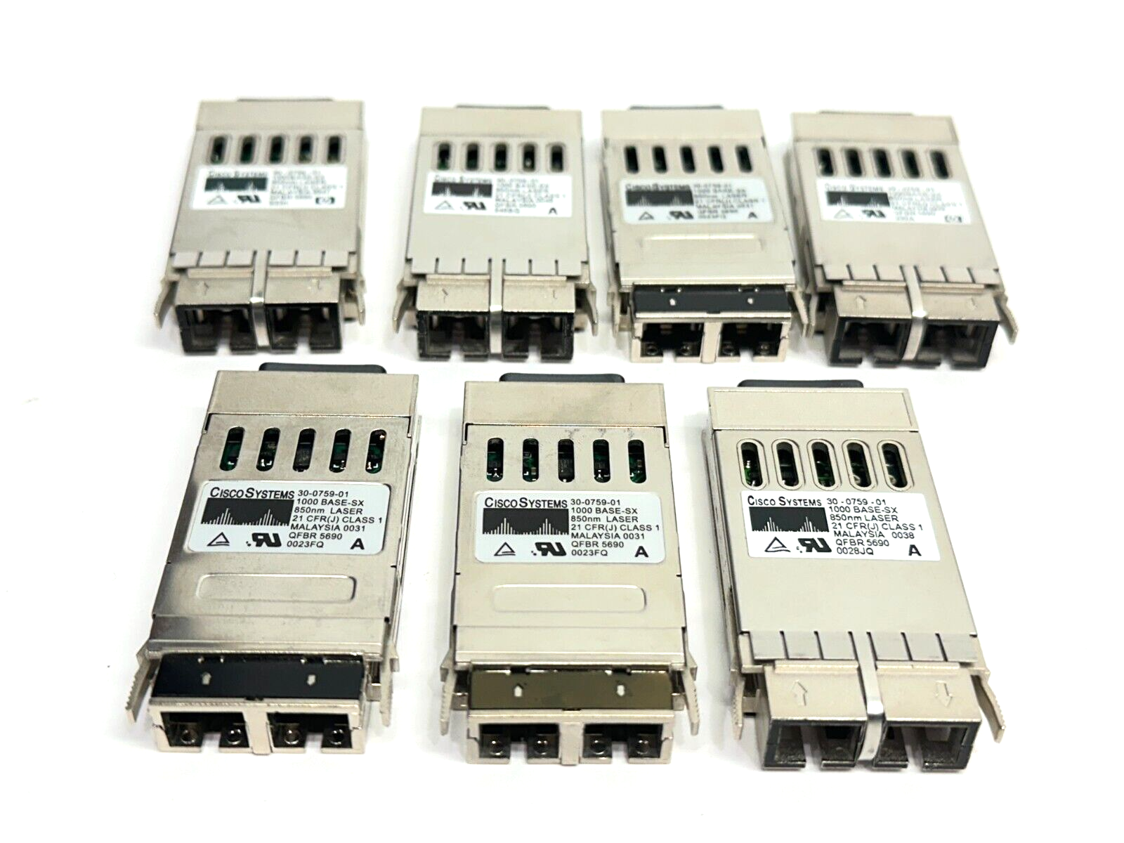 Cisco 30-0759-01 Fiber Optic Transceiver Module 1000Base-SX 850nm LOT OF 7 - Maverick Industrial Sales