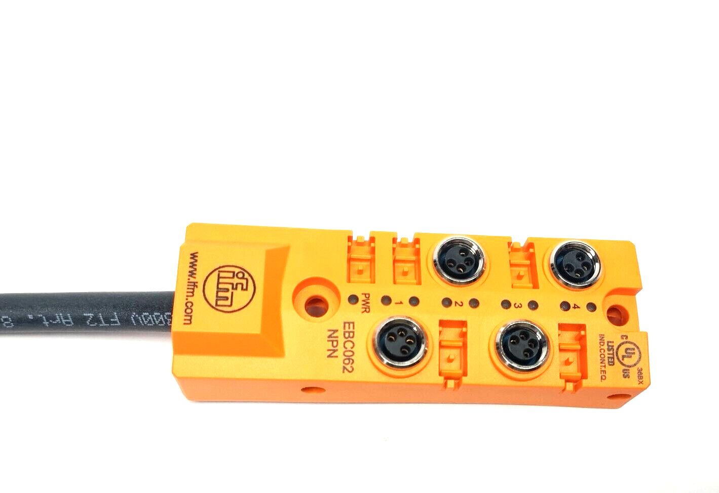 ifm EBC062 4-Port M8 4-Pin Wiring Block 10m Leads ZDO4F049MSJ0010H10 - New – Open box - Maverick Industrial Sales