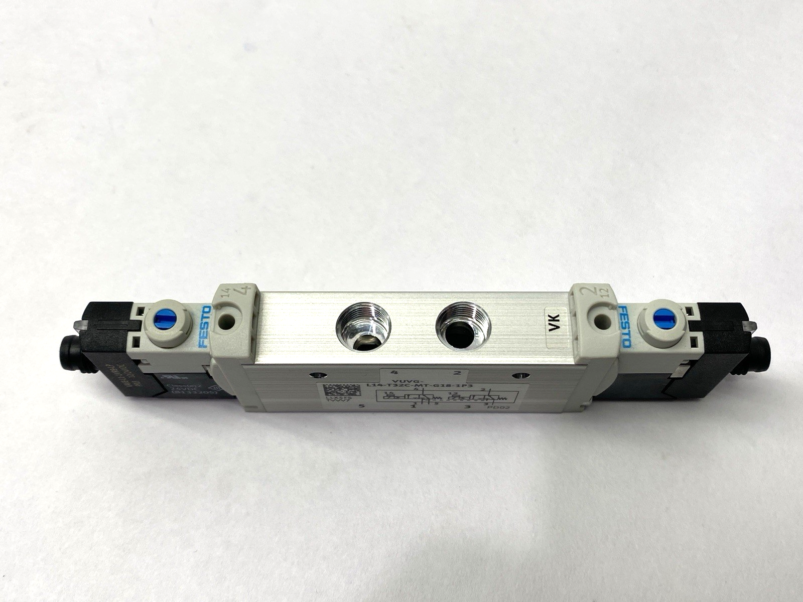 VUVG-L14-T32C-MT-G18-1P3, 574368 | Festo VUVG-L14-T32C-MT-G18-1P3 Solenoid Valve 2x3/2, Closed, Monostable 574368 - New Other - Maverick Industrial Sales