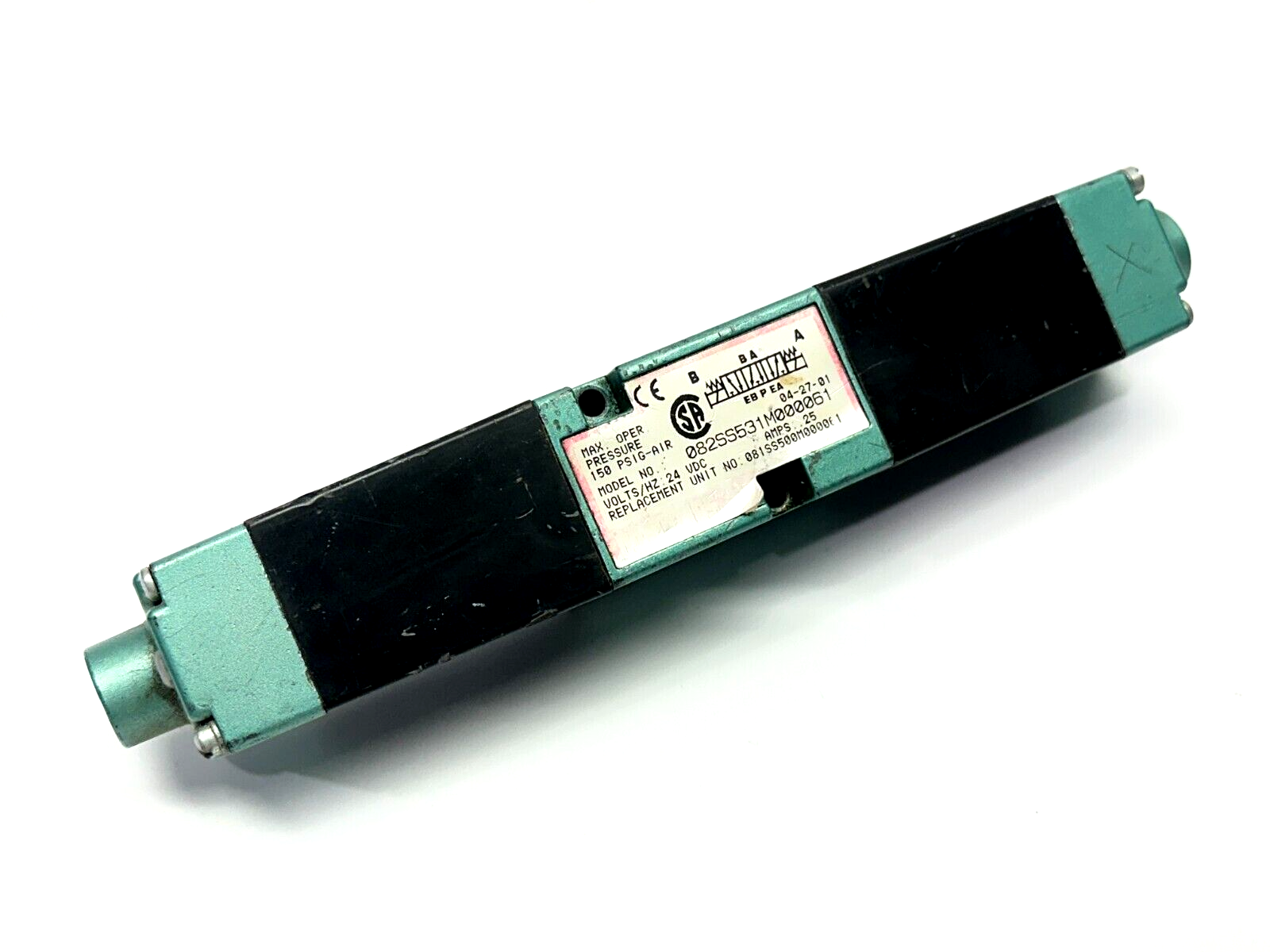 Numatics 082SS531M000061 MK 8 Series Solenoid Valve 4-Way 0.25A 24VDC - For parts or not working - Maverick Industrial Sales