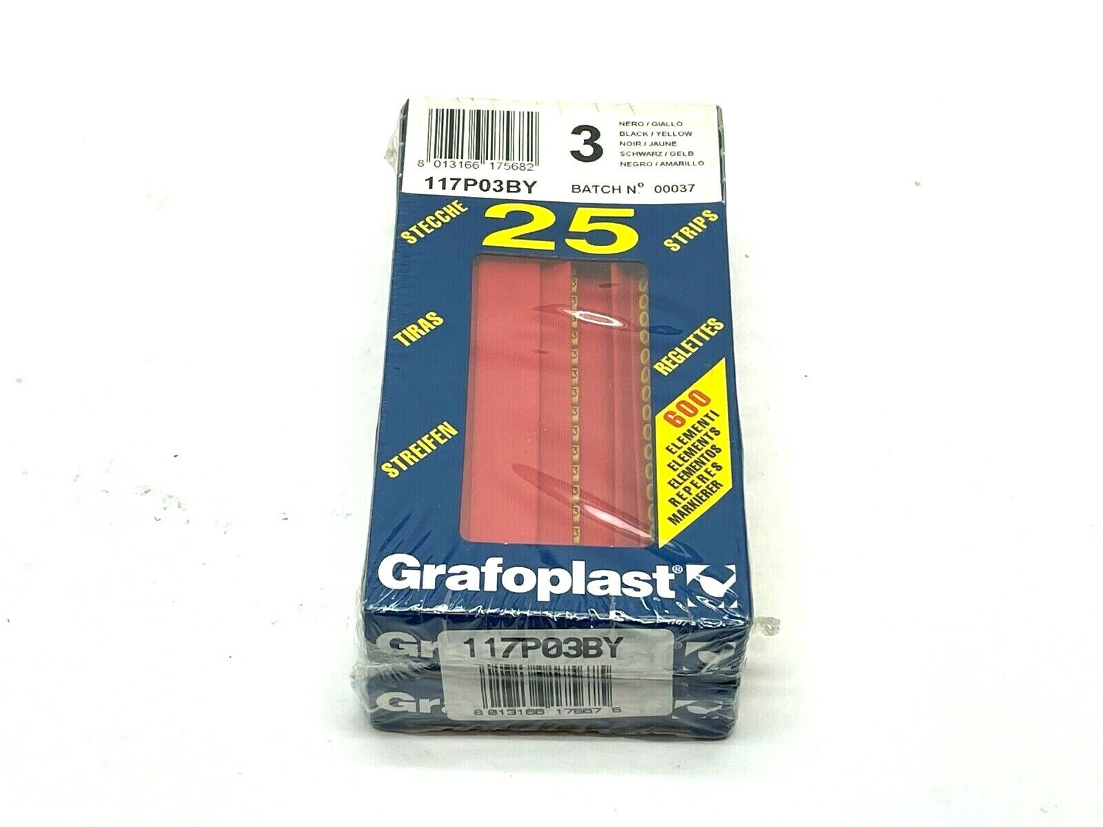 117P03BY | Grafoplast Wiremarker Strips LOT OF 50 - New - Maverick Industrial Sales